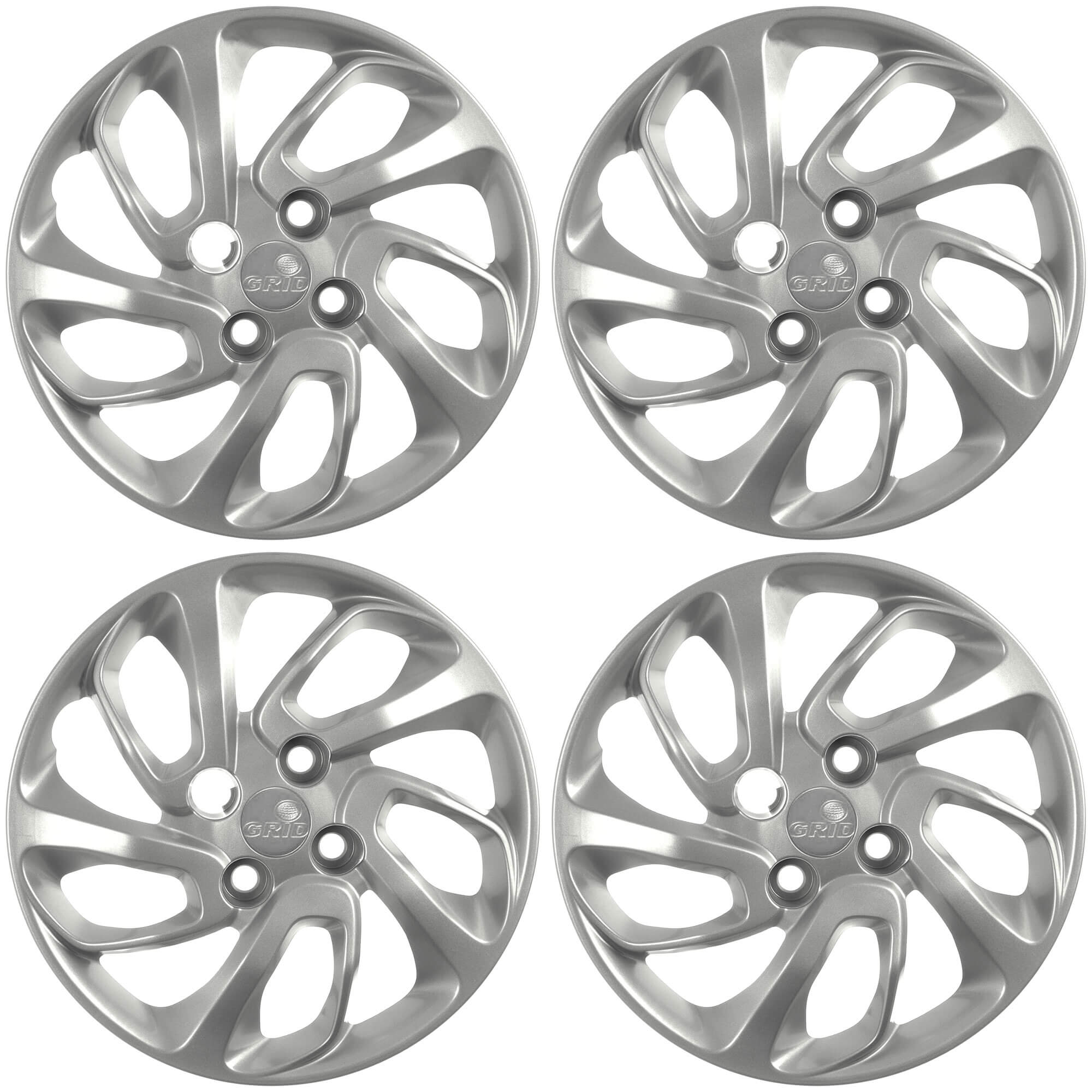 Calota Aro 14" cor Prata Mod Uno Attractive 2015/16 (Jogo c/ 4 Calotas) Grid - 228CB-PTA-E