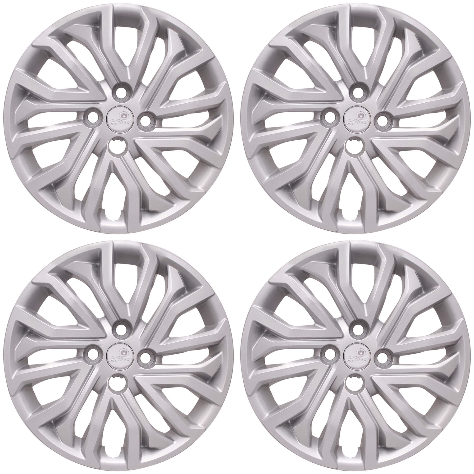 Calota Aro 14" na cor Prata Mod Argo/Cronos 2022 (Jogo c/ 4 Calotas) Grid - 295CB-PTA-E