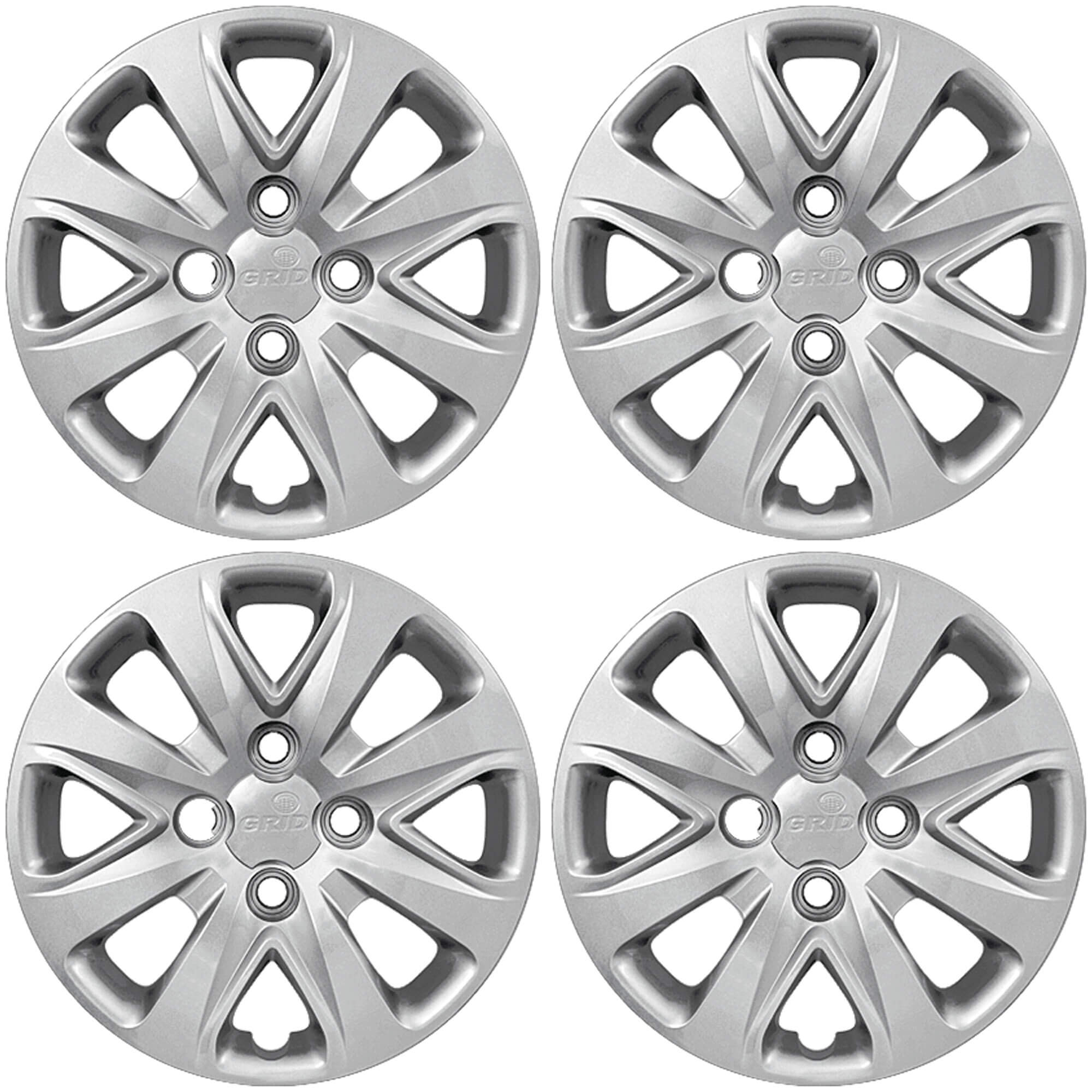 Calota Aro 14" cor Prata Mod Ka Hatch/Sedan 15/18 (Jogo c/ 4 Calotas) Grid - 340CB-PTA-E