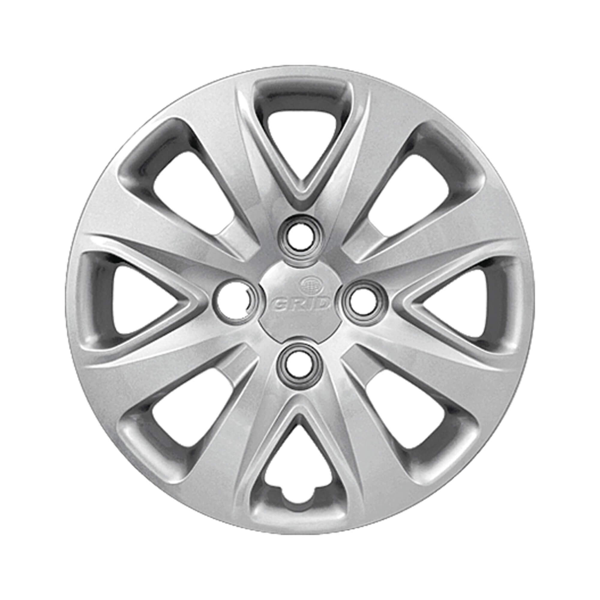 Calota Aro 14" cor Prata Mod Ka Hatch/Sedan 15/18 (Jogo c/ 4 Calotas) Grid - 340CB-PTA-E
