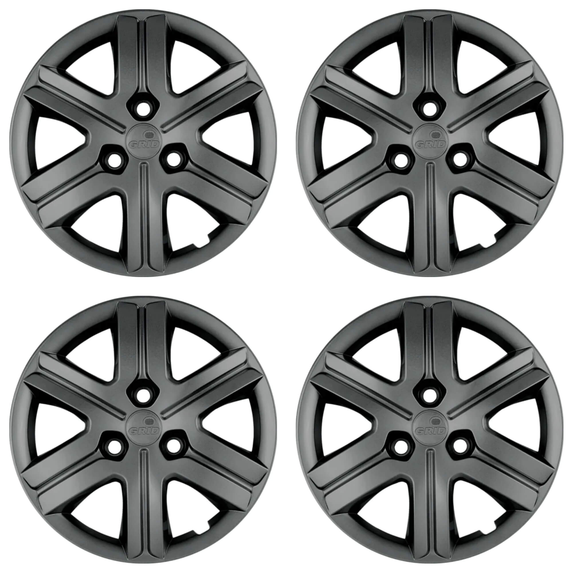 Calota Aro 14" cor Grafite Mod Kwid Zen 2020 (Jogo c/ 4 Calotas) Grid - 879CP-GFT-E