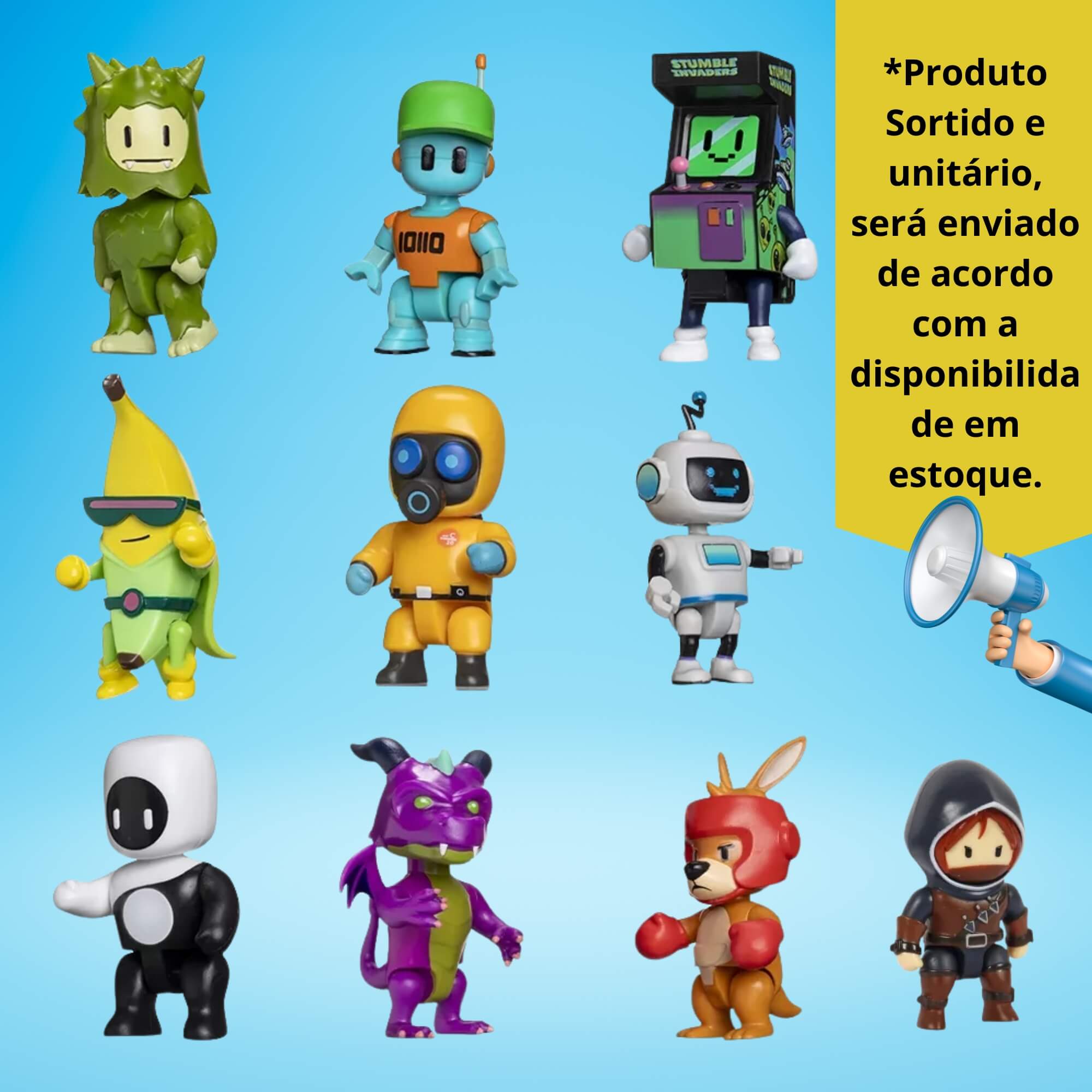 Brinquedo Infantil Boneco Stumble Guys Serie 2 Sortido e Unitário Multikids - BR2373
