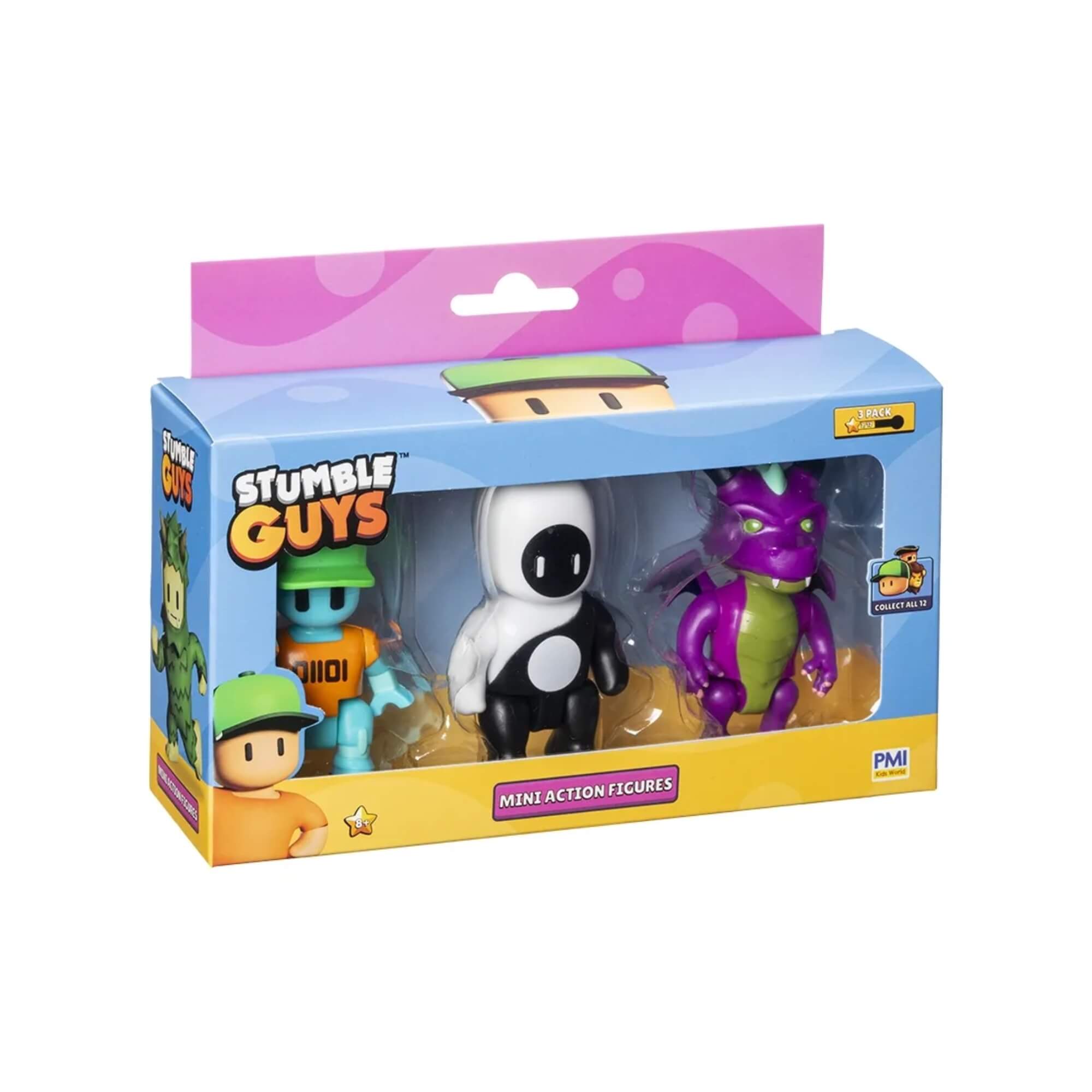 Brinquedo Stumble Guys Pack com 3 Bonecos Série 2 - Sortido e Unitário Multikids - BR2375