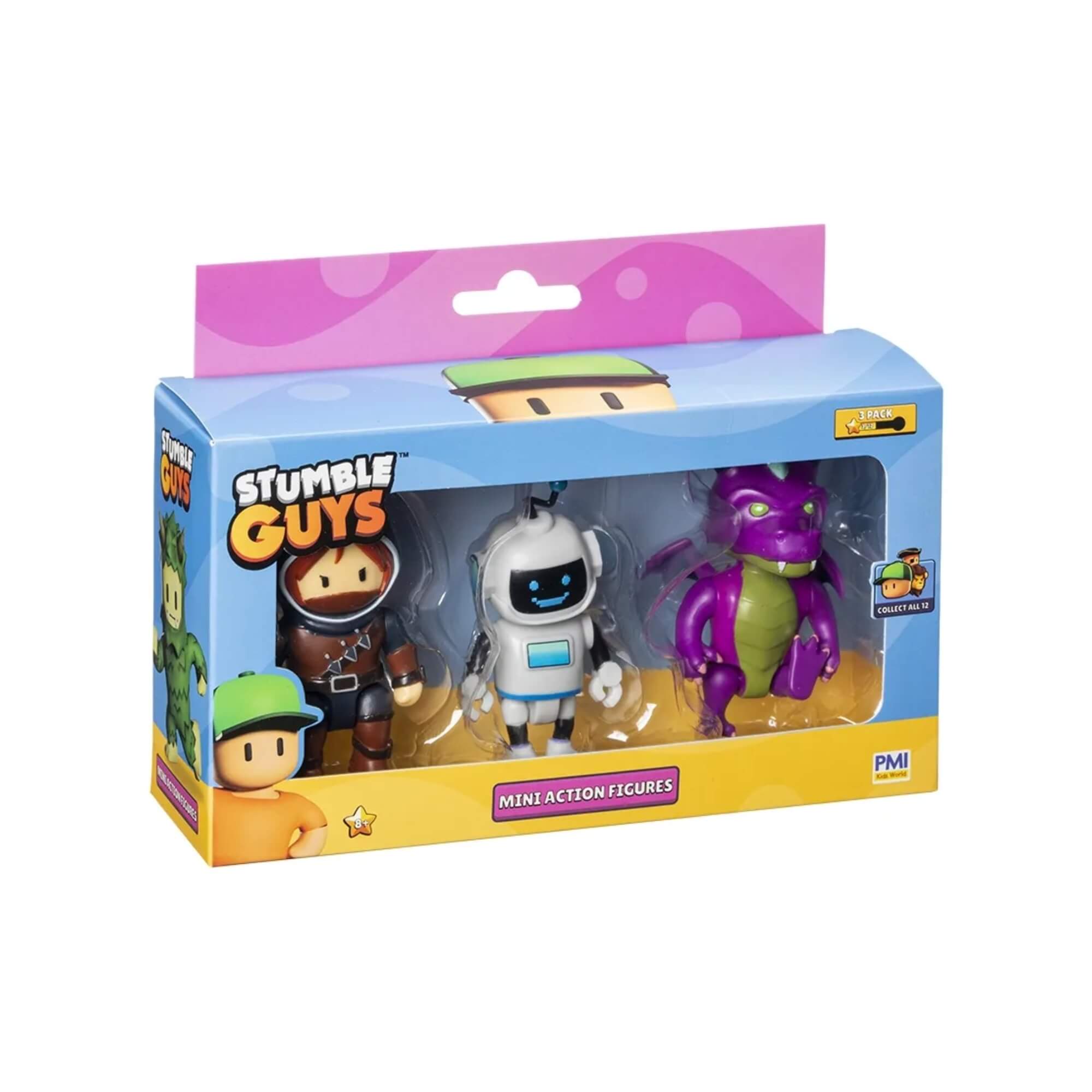 Brinquedo Stumble Guys Pack com 3 Bonecos Série 2 - Sortido e Unitário Multikids - BR2375