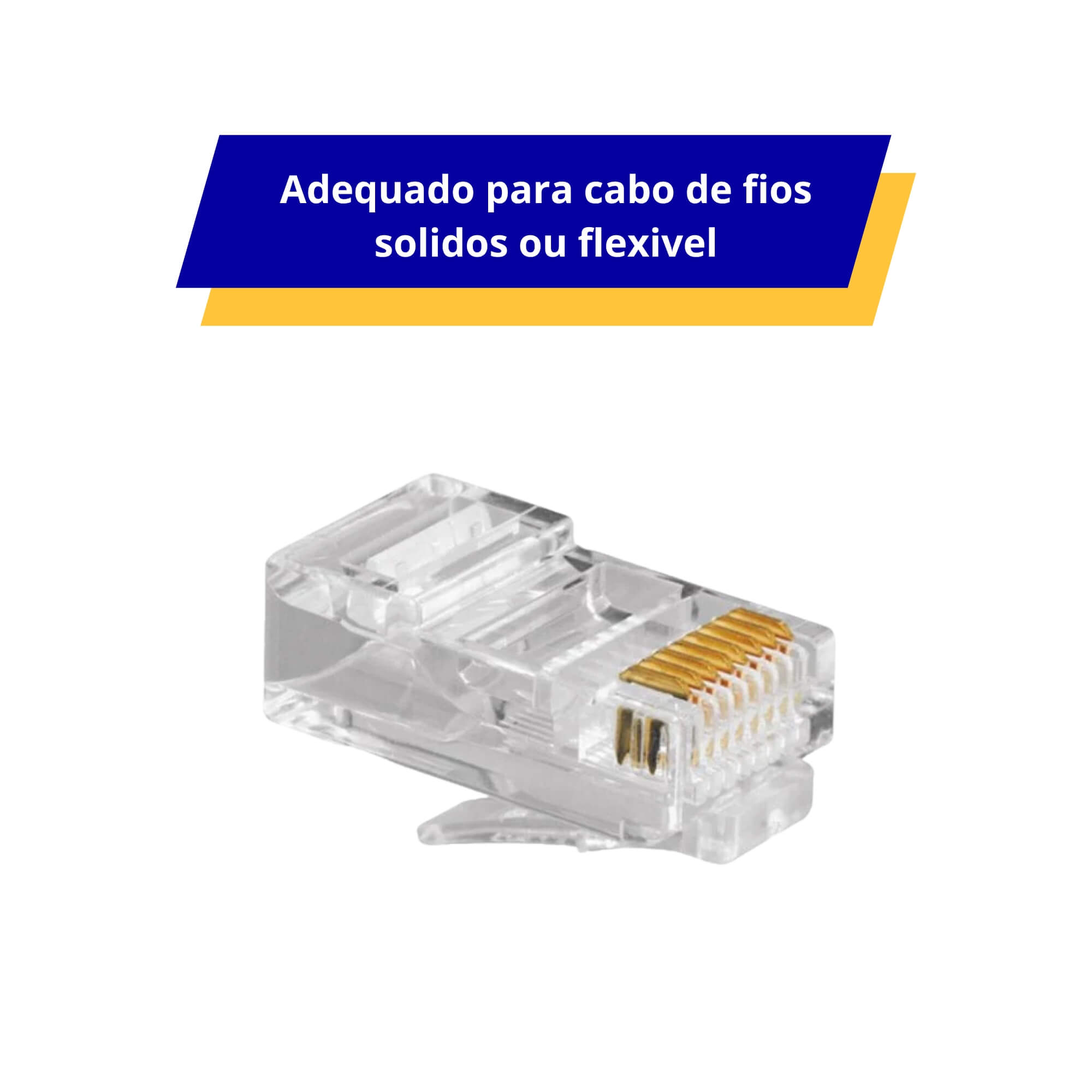 Conector RJ45 CAT5E Macho Pacote com 50 unidades Nexans - RJ-N000.500