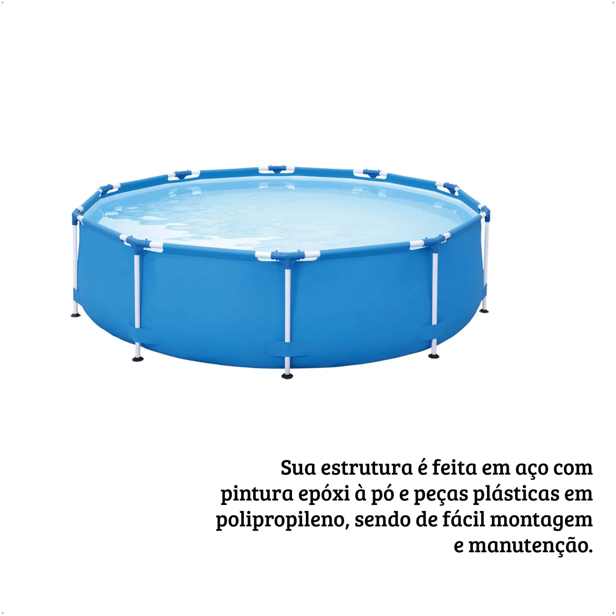 COMP Kit Piscina Estruturada Bel PVC 7000 Litros + Lona + Bomba Filtragem - Escolha Voltagem Piscina 7000 litros:220v