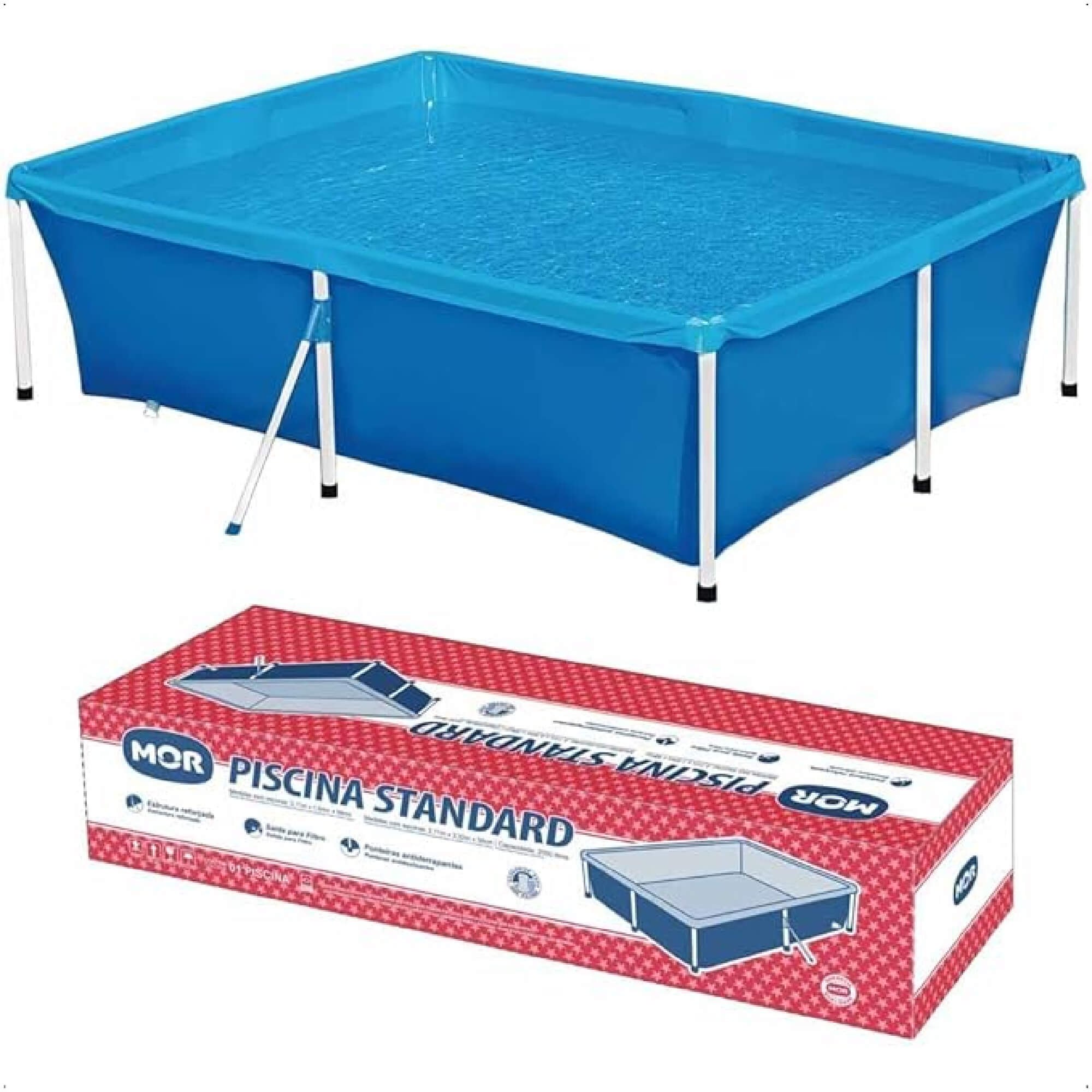 COMP Kit Piscina Estruturada 2000 Litros MOR + 2 Pares de Boia de Braço Tamanho Único