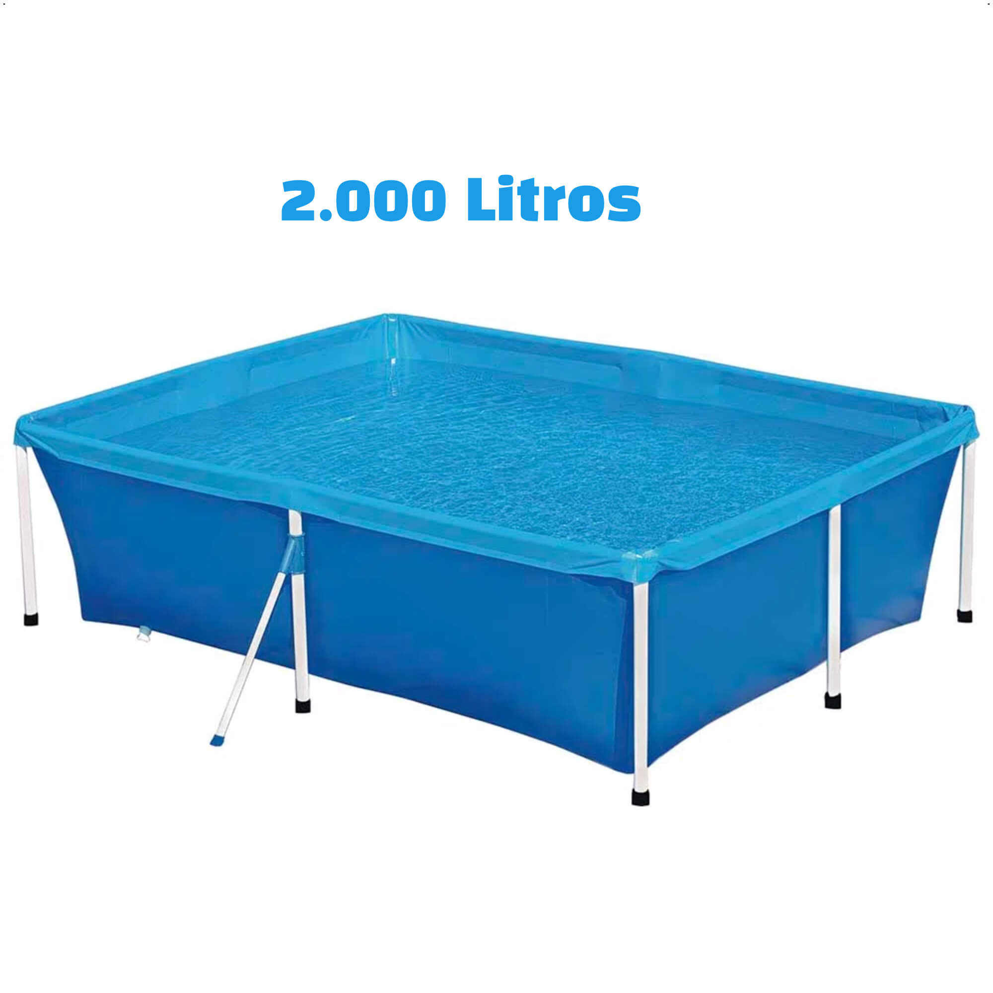 COMP Kit Piscina Estruturada 2000 Litros MOR + 2 Pares de Boia de Braço Tamanho Único
