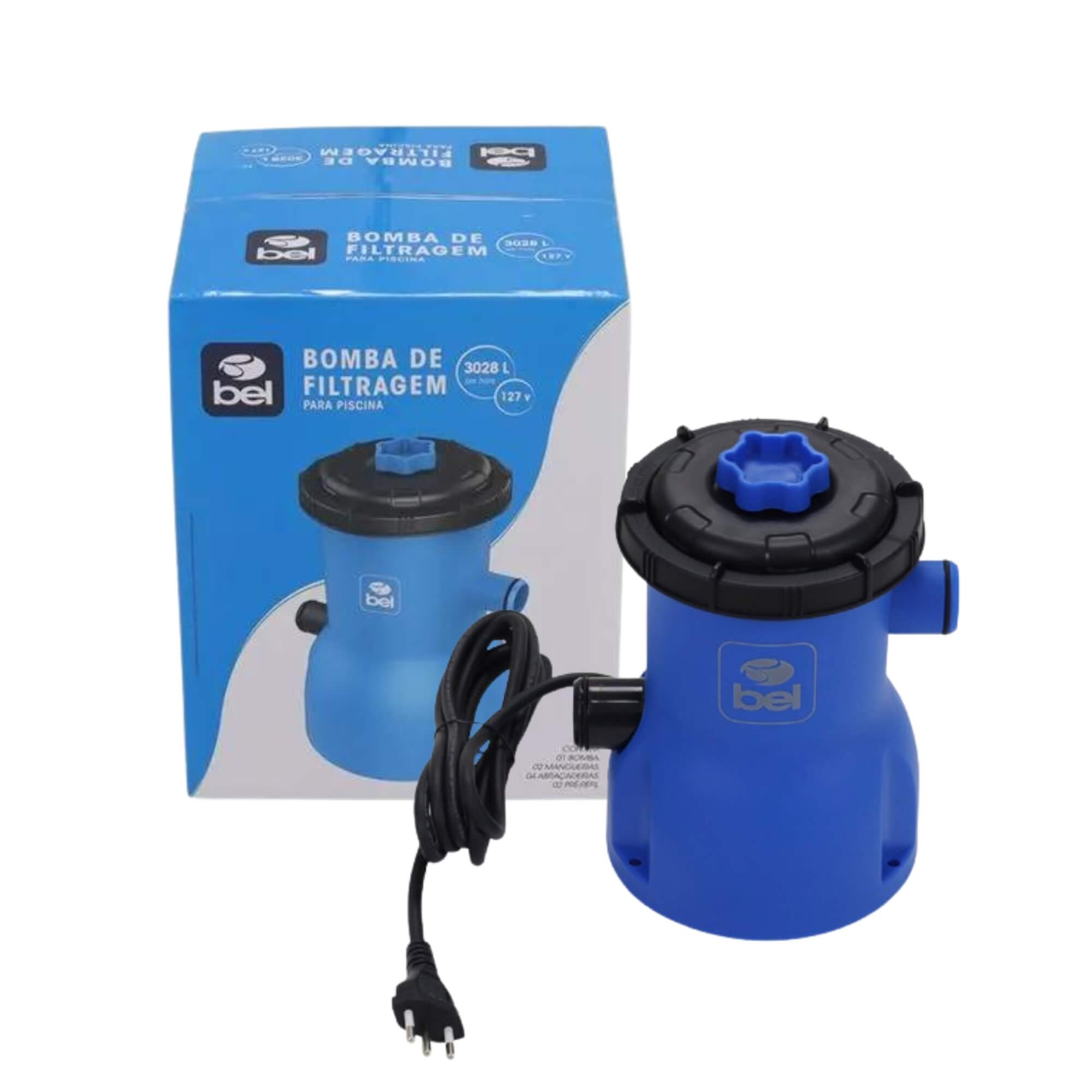 COMP Kit Piscina Estruturada PVC 5000 Litros + Lona + Bomba Filtragem Escolha Voltagem