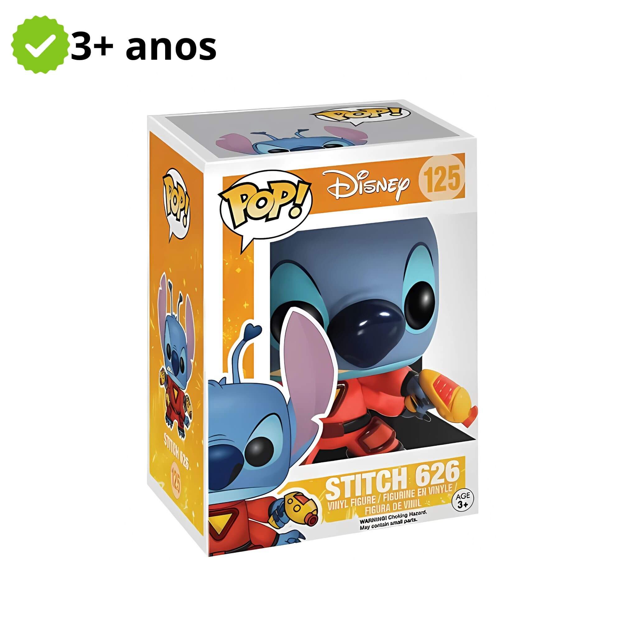 Boneco Colecionável Funko Pop! Lilo & Stitch 125 - Stitch 626 Vinil 11cm 3+ Candide - 11824