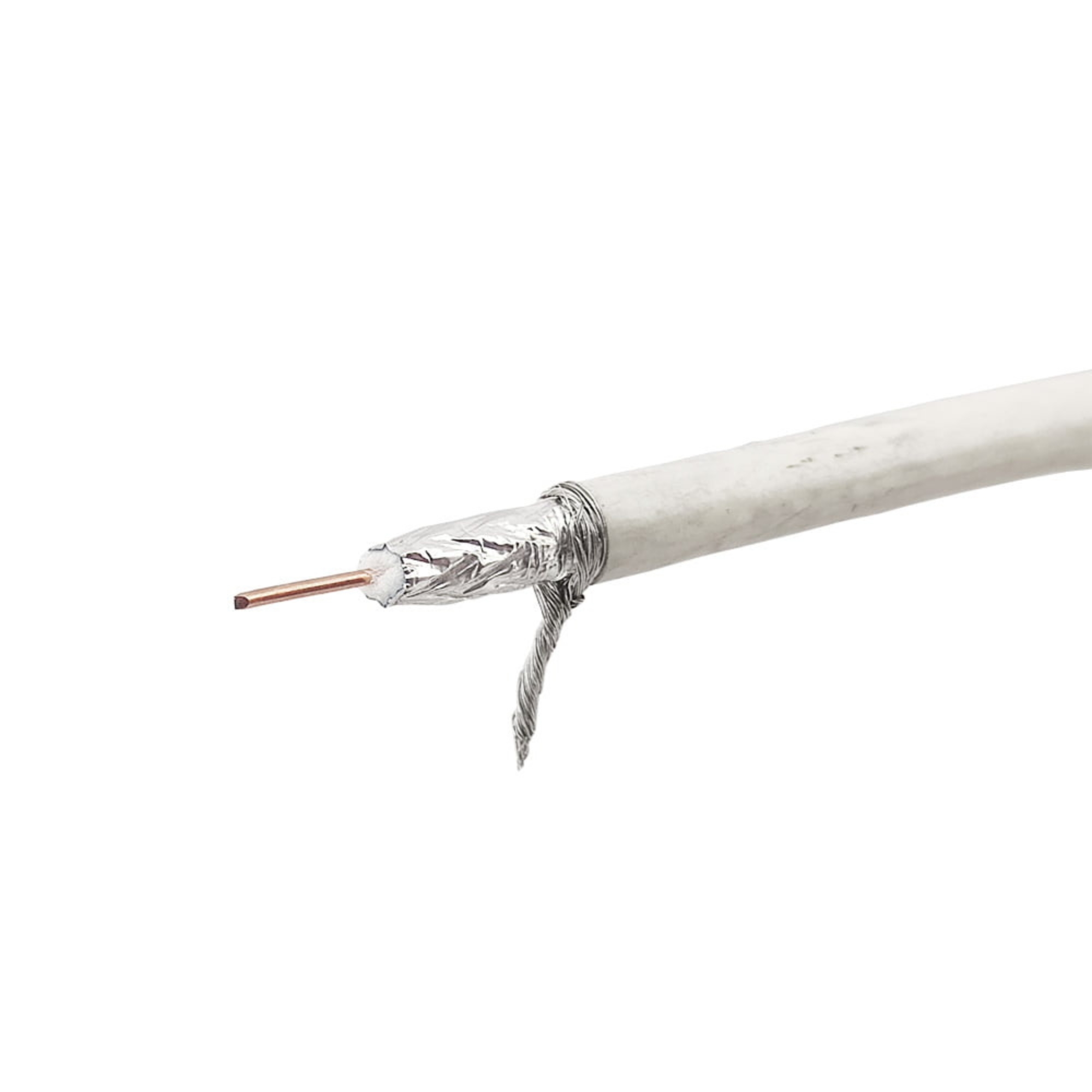 Cabo Coaxial Flexível Rg6 - 95% Malha 100m Branco Cabomix - 10260