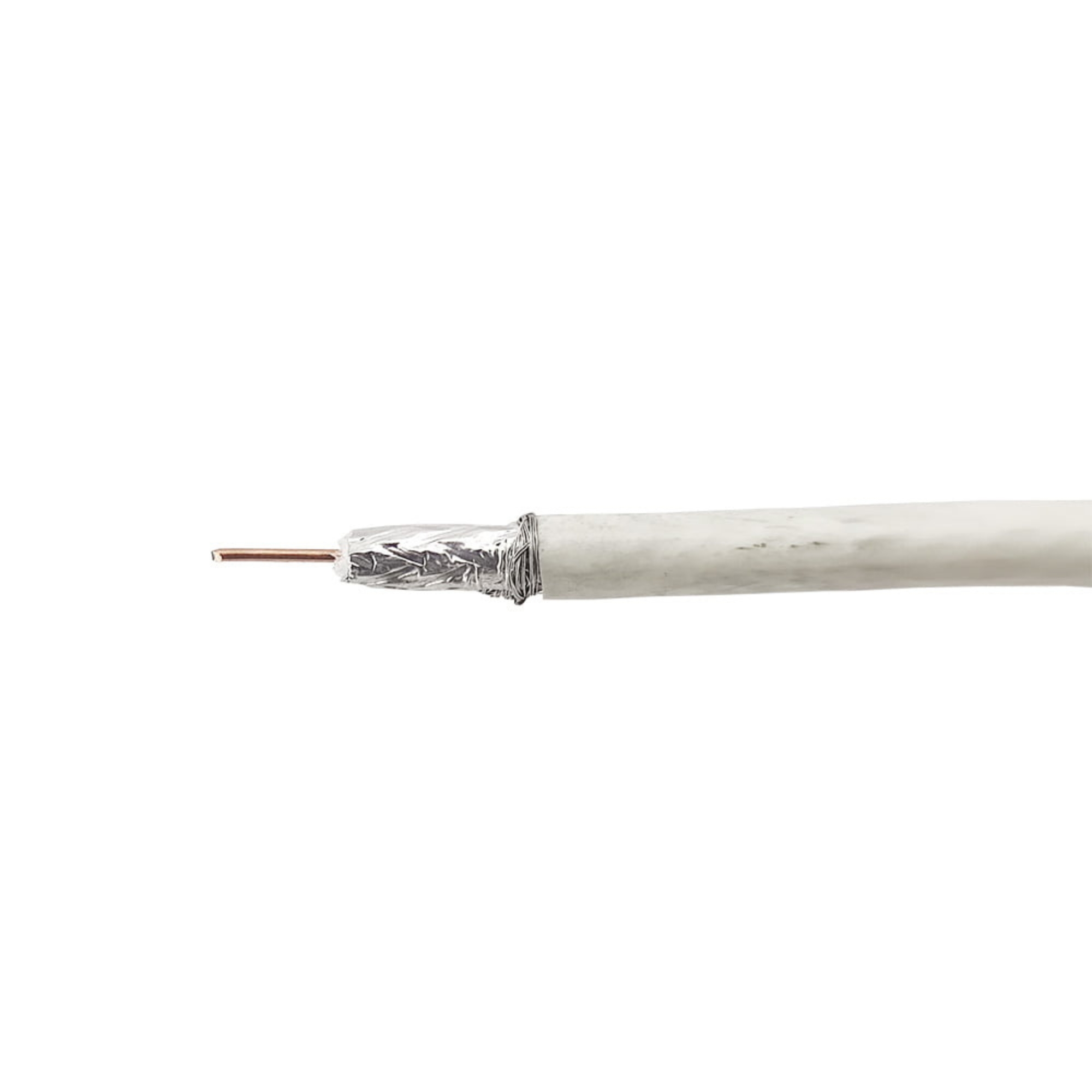 Cabo Coaxial Flexível Rg6 - 95% Malha 100m Branco Cabomix - 10260