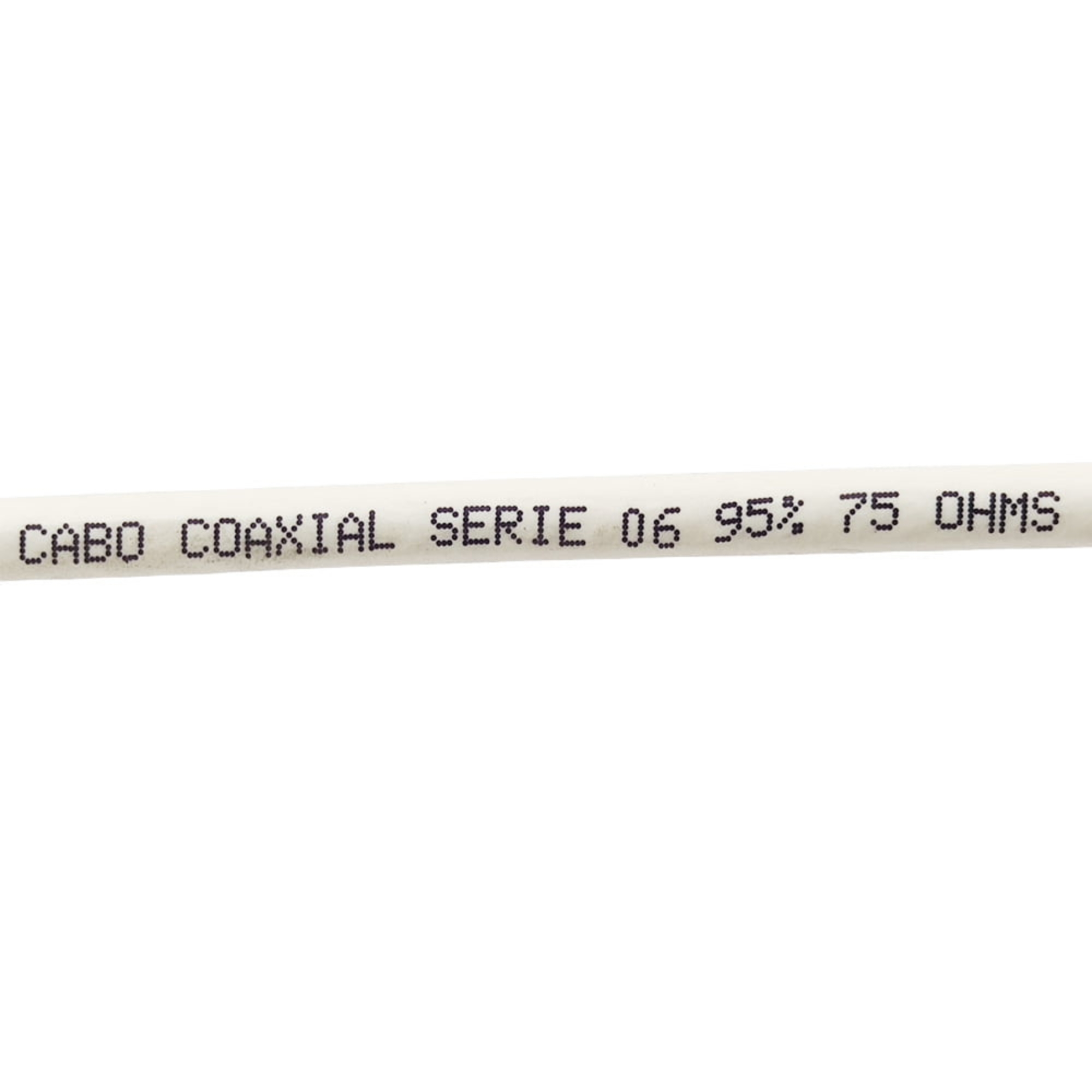 Cabo Coaxial Flexível Rg6 - 95% Malha 100m Branco Cabomix - 10260
