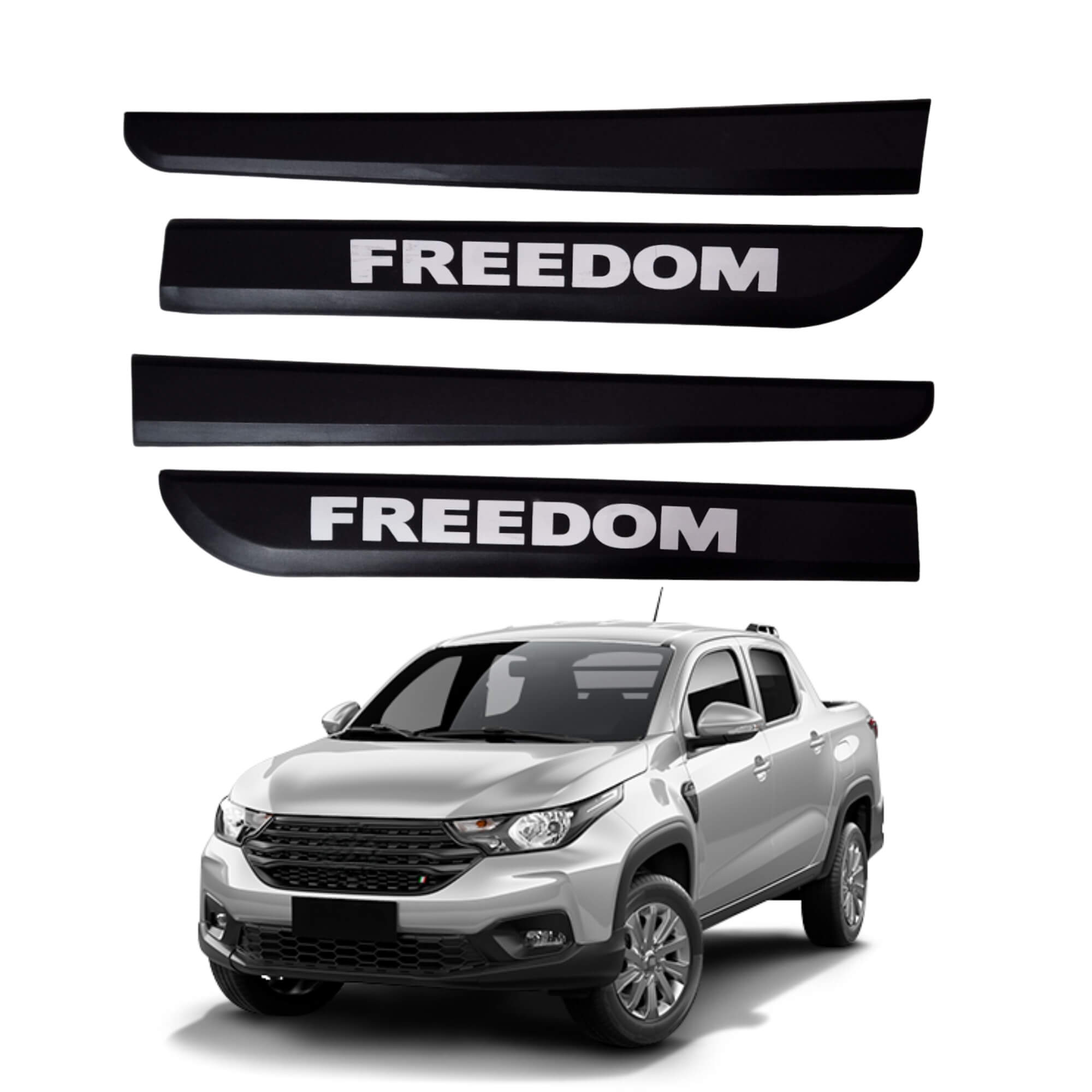 Friso Tipo Original Preto Silk 2P Strada Freedom 2021 em diante 4 Peças Grid - 2048AC-PTO-I