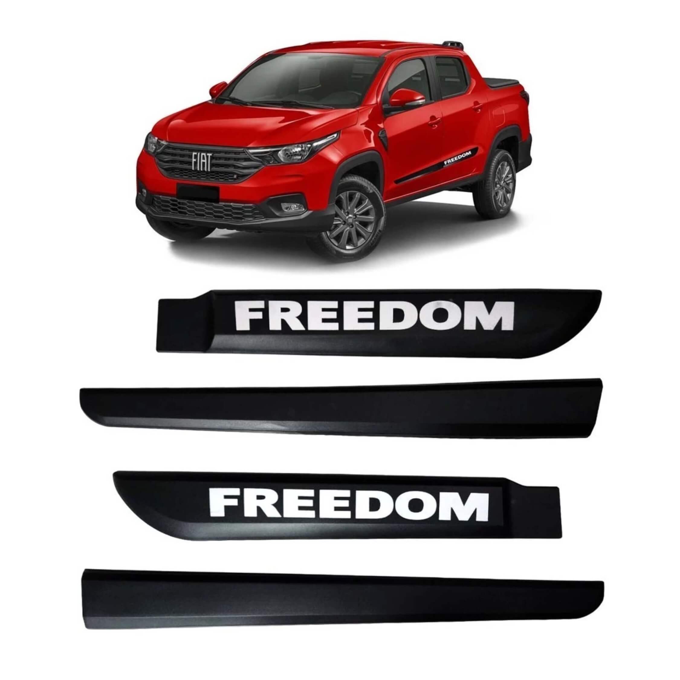 Friso tipo Original Preto Silk 4P Strada Freedom 2021 em diante 4 Peças Grid - 2049AC-PTO-I