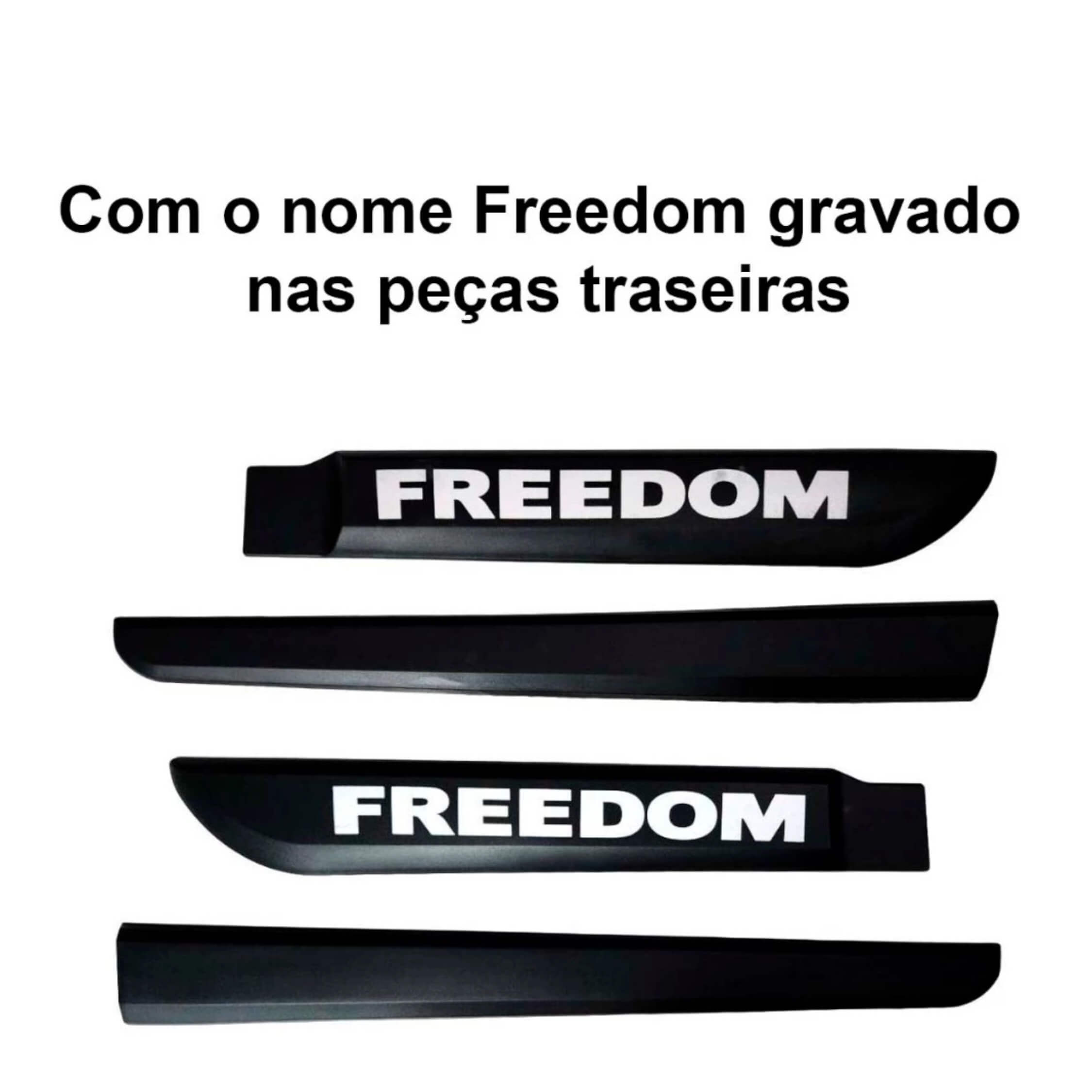 Friso tipo Original Preto Silk 4P Strada Freedom 2021 em diante 4 Peças Grid - 2049AC-PTO-I