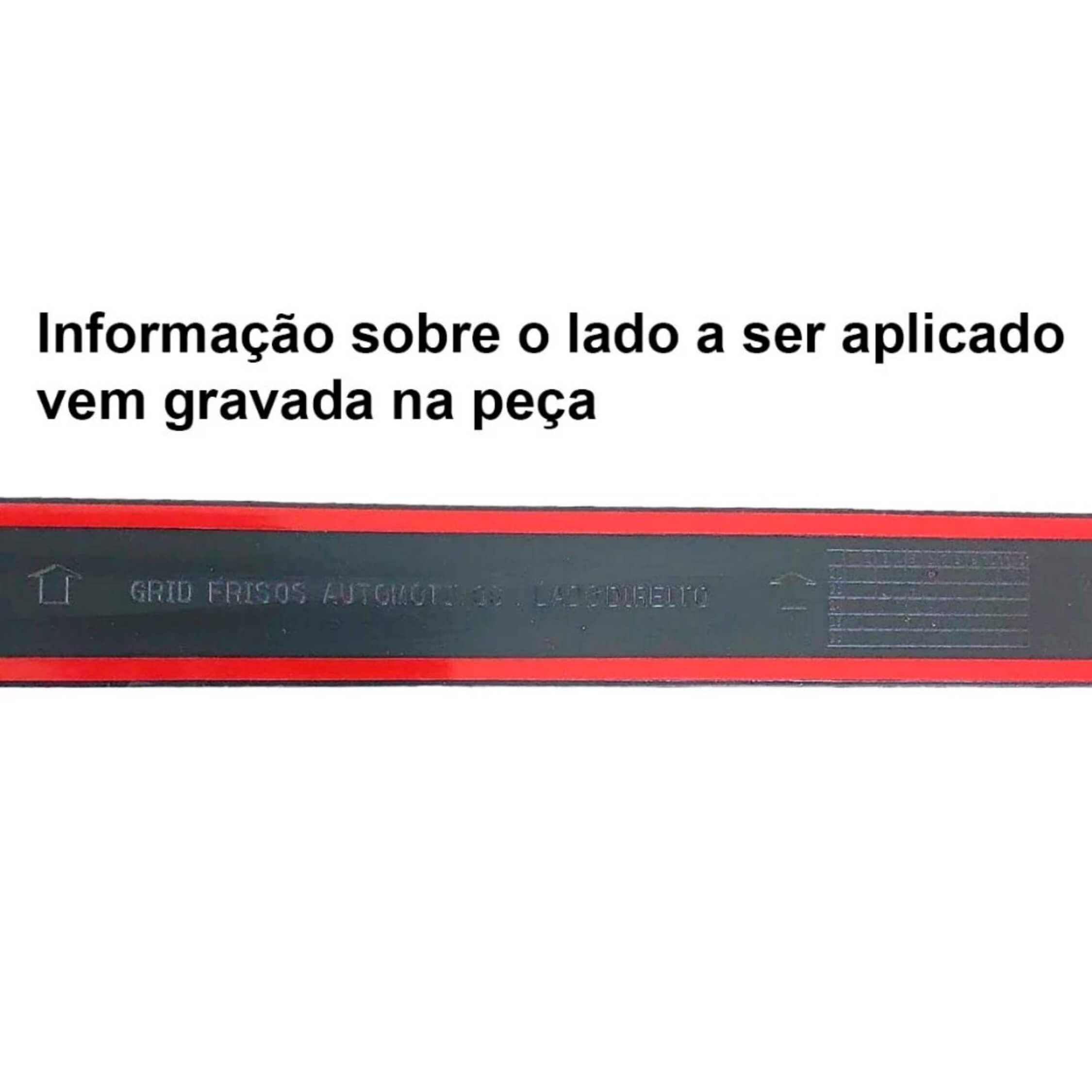 Friso tipo Original Preto Silk 4P Strada Freedom 2021 em diante 4 Peças Grid - 2049AC-PTO-I