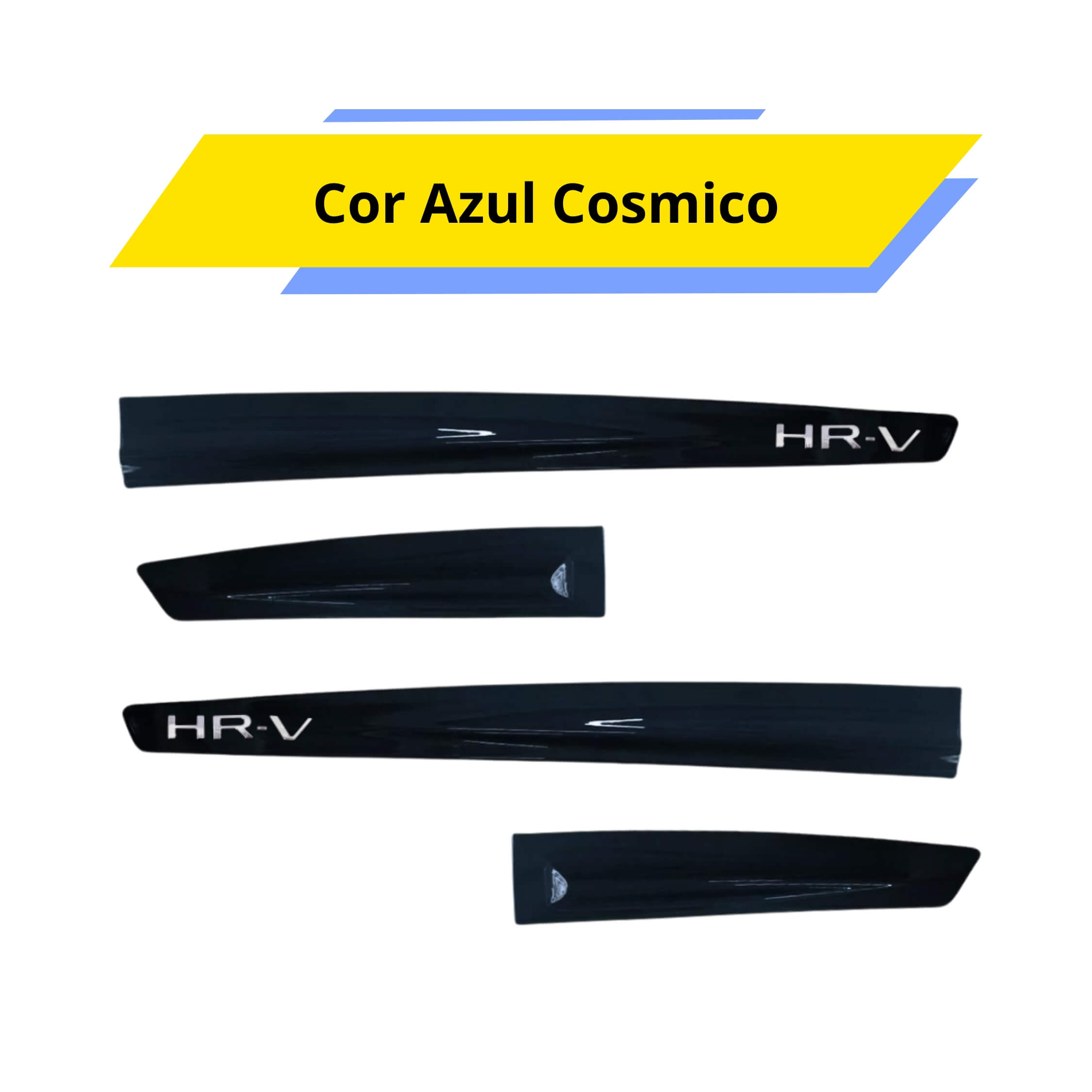 Friso tipo Original Cromo 4P New HR-V 2023 em diante 4 Peças Azul Cosmico Grid - 3001C-AZL-I