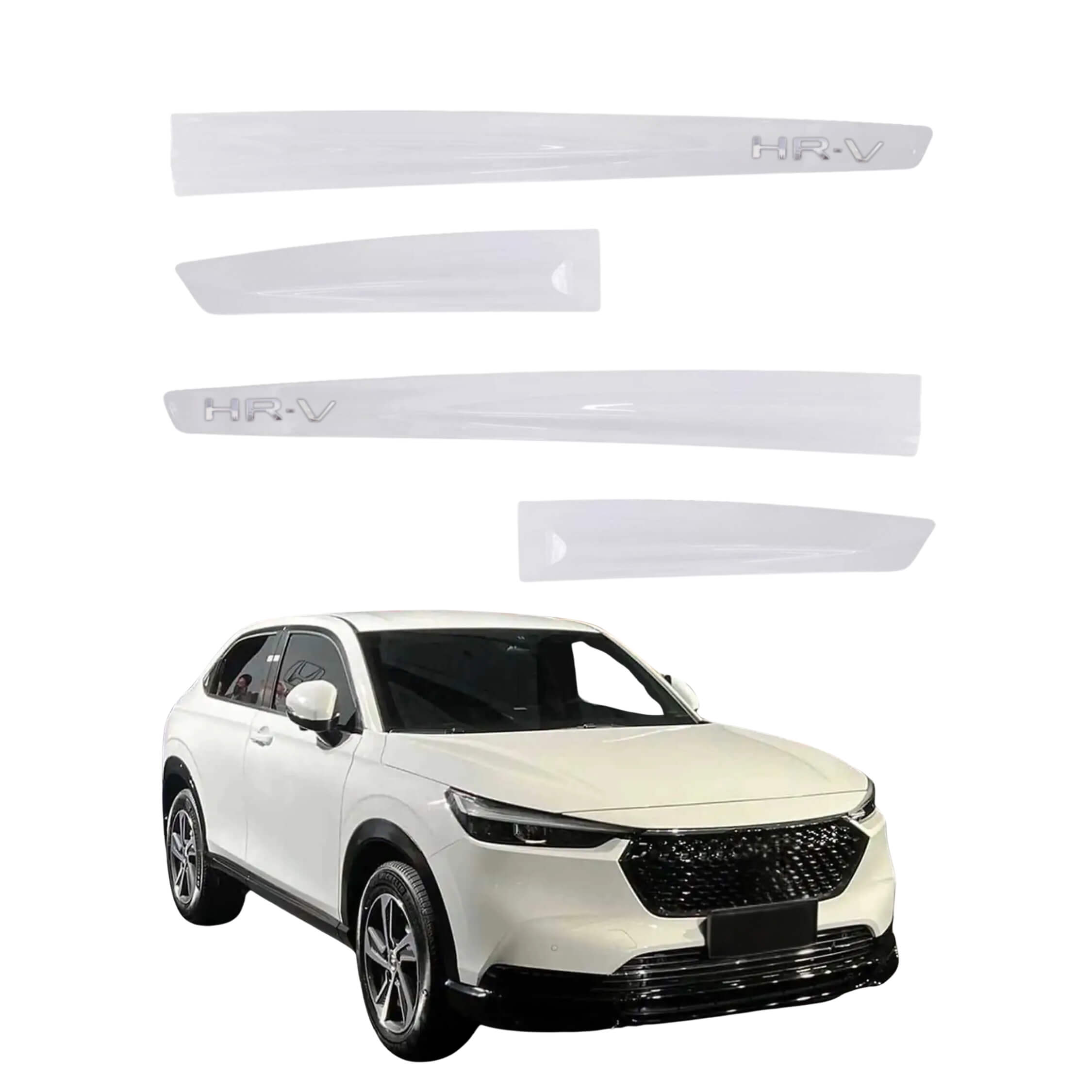 Friso tipo Original Cromo 4P New HRV 2023 em diante 4 Peças Branco Taffeta Grid - 3002C-BCO-I