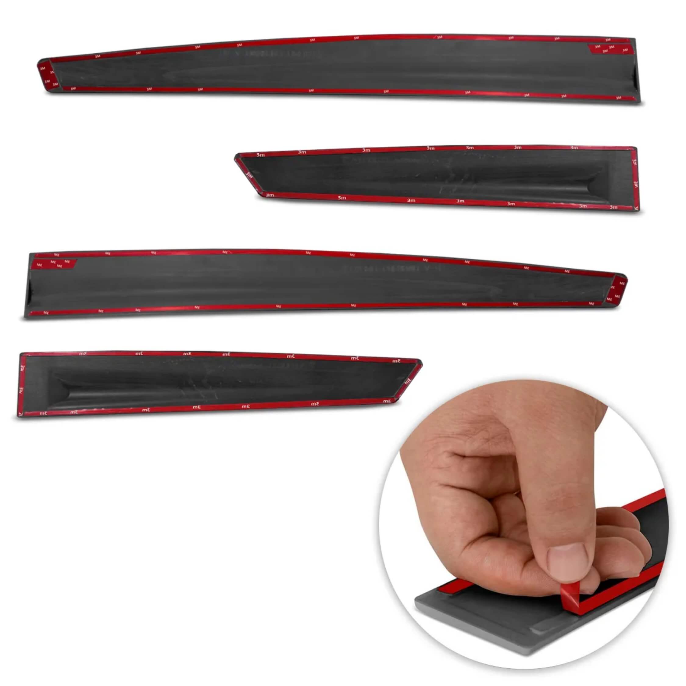Friso Tipo Original Cromo 4P New HRV 2023 em diante 4 Peças Cinza Grafeno Grid - 3005C-CZA-I