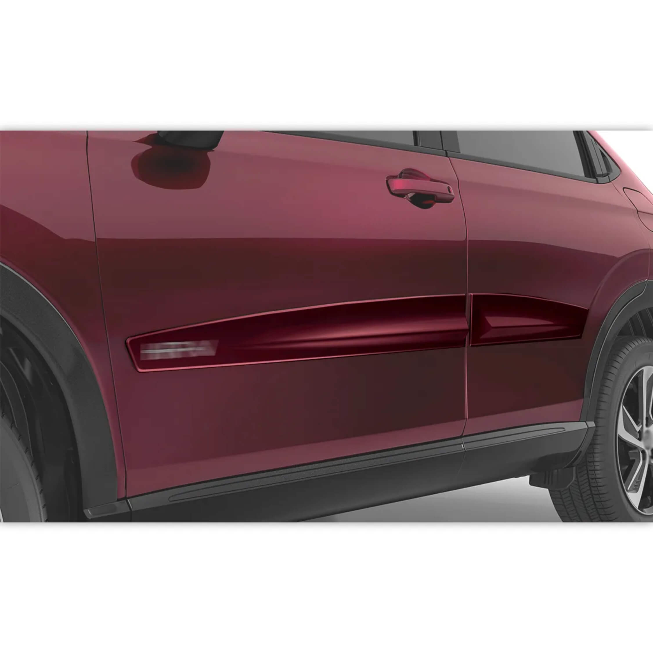Friso tipo Original Cromo 4P New HRV 2023 em diante 4 Peças Vermelho Mercurio Grid - 3008C-VEM-I