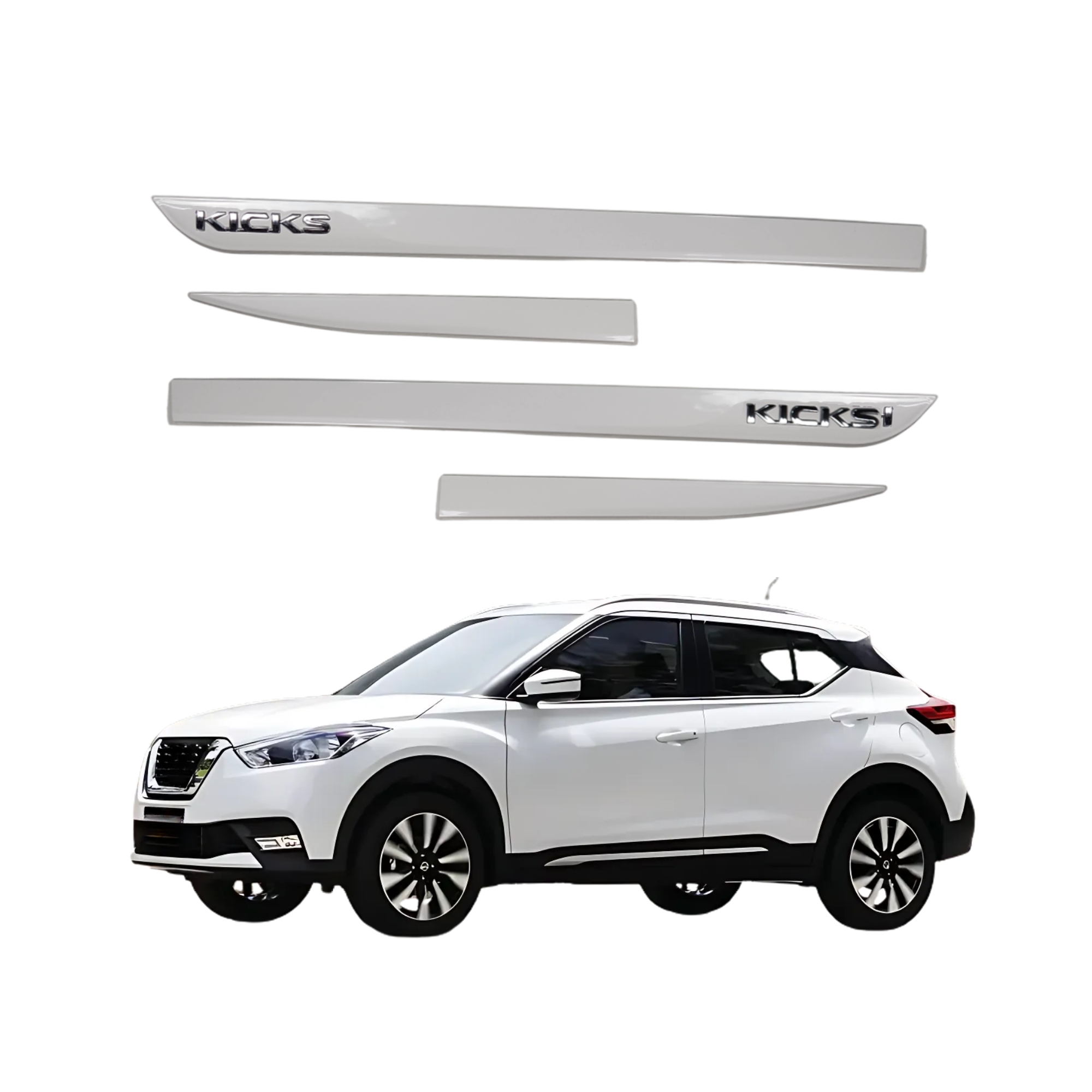 Friso T. Original Cromo 4P Kicks 2016 em diante Bx Relevo 4 Peças Branco Diamond Grid - 3051C-BCO-I