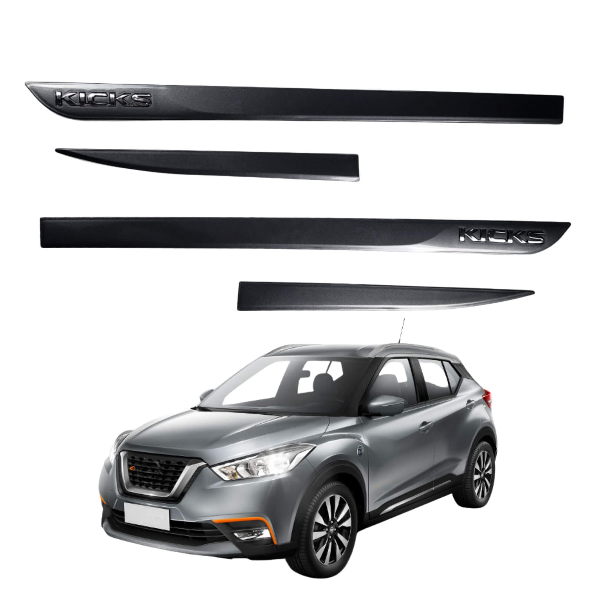 Friso T. Original Cromo 4P Kicks 2016 em diante Bx Relevo 4 Pç Cinza Grafite Grid - 3052C-CZA-I