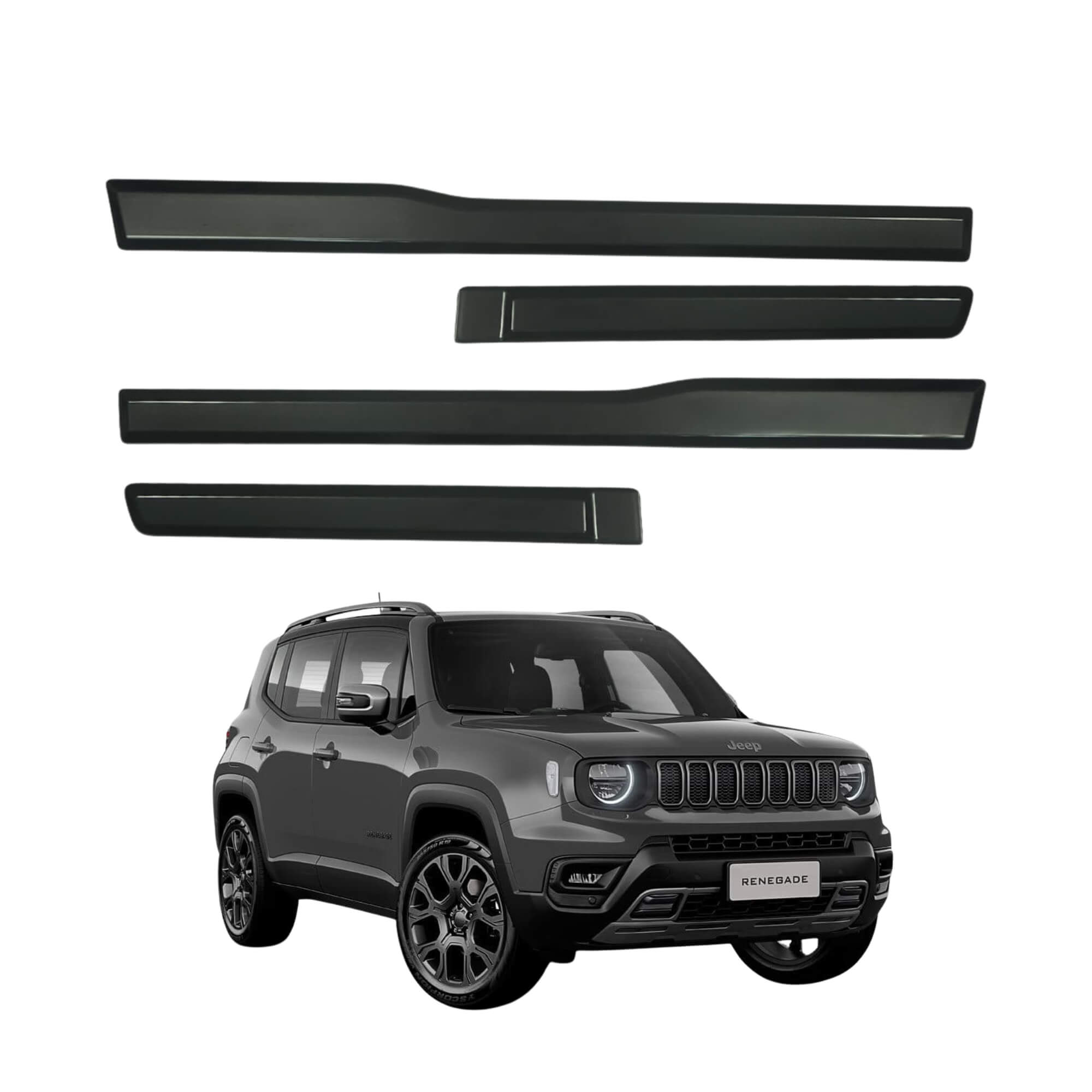 Friso Tipo Original Cromo 4P Renegade 2022 em diante 4 Peças Cinza Granite Grid - 4630C-CZA-I