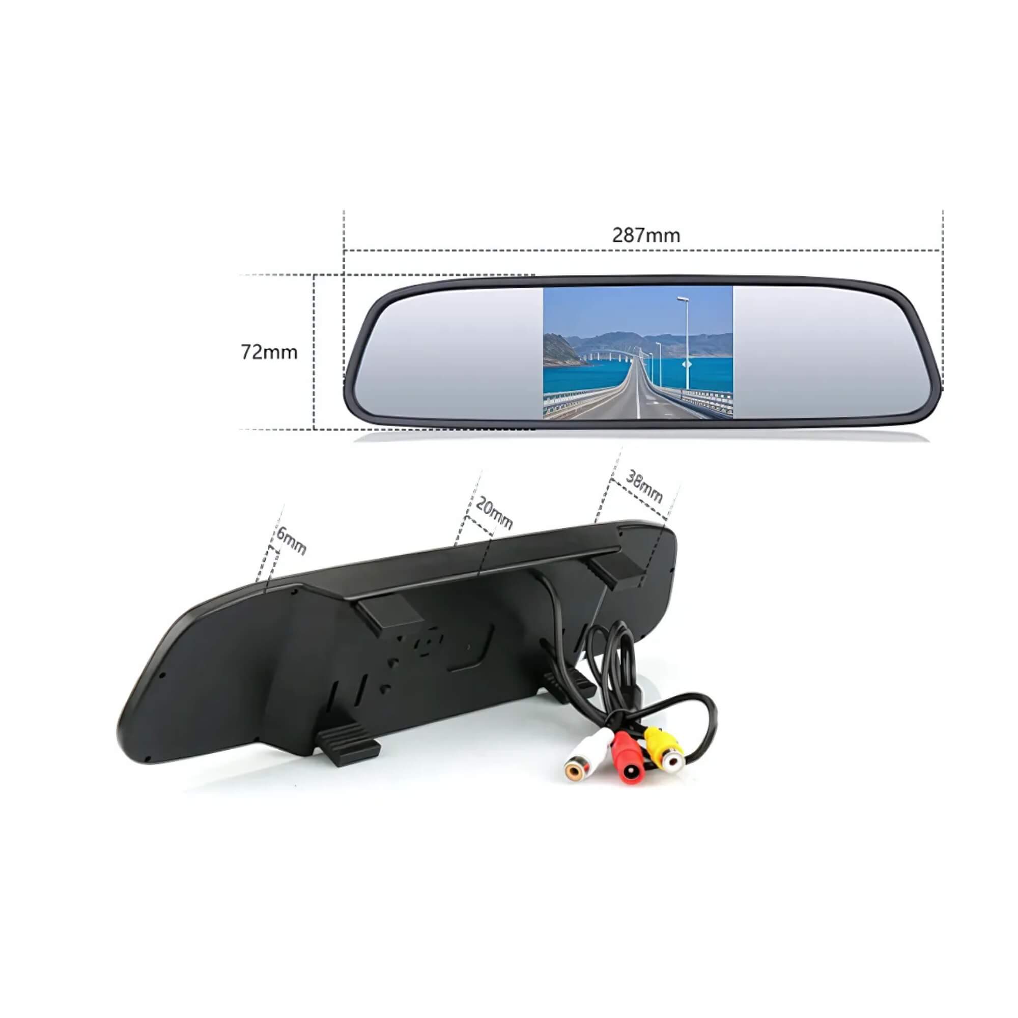 Retrovisor Automotivo com Tela 4.3" TFT MI Pro Line Roadstar - RS520BR