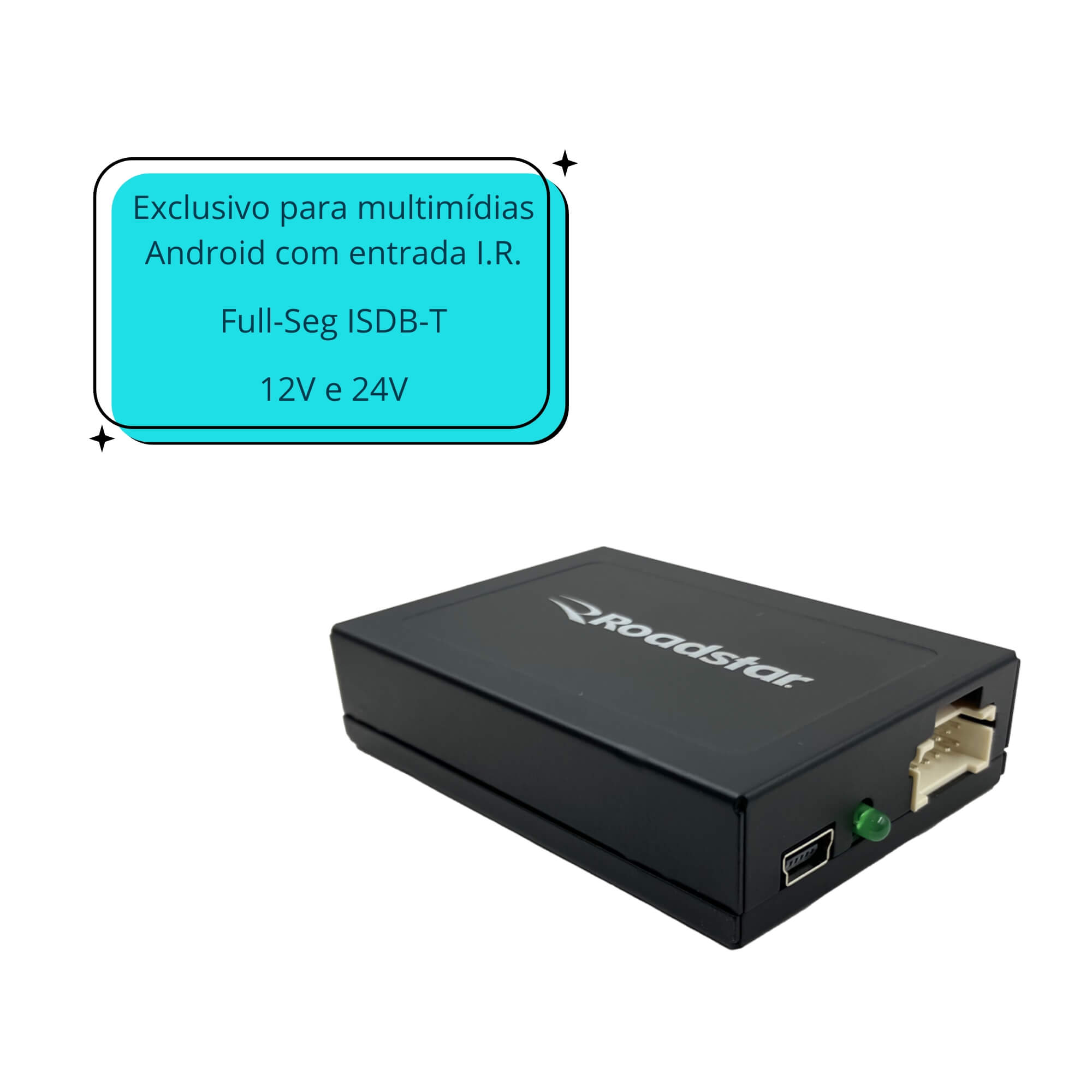 Receptor Automotivo de TV Digital Full Seg Pro Line Roadstar - RS134BR ES