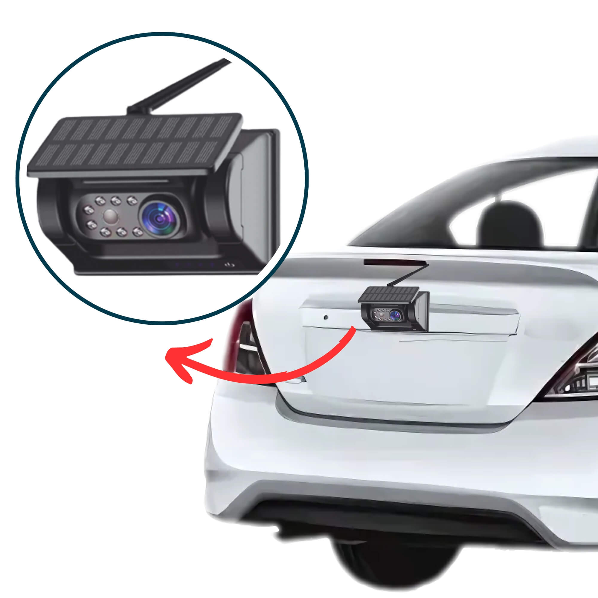 Câmera Automotiva Carregamento Solar Pro Line p/ Monitor RRS777BR Roadstar - RS777BR CAM ES