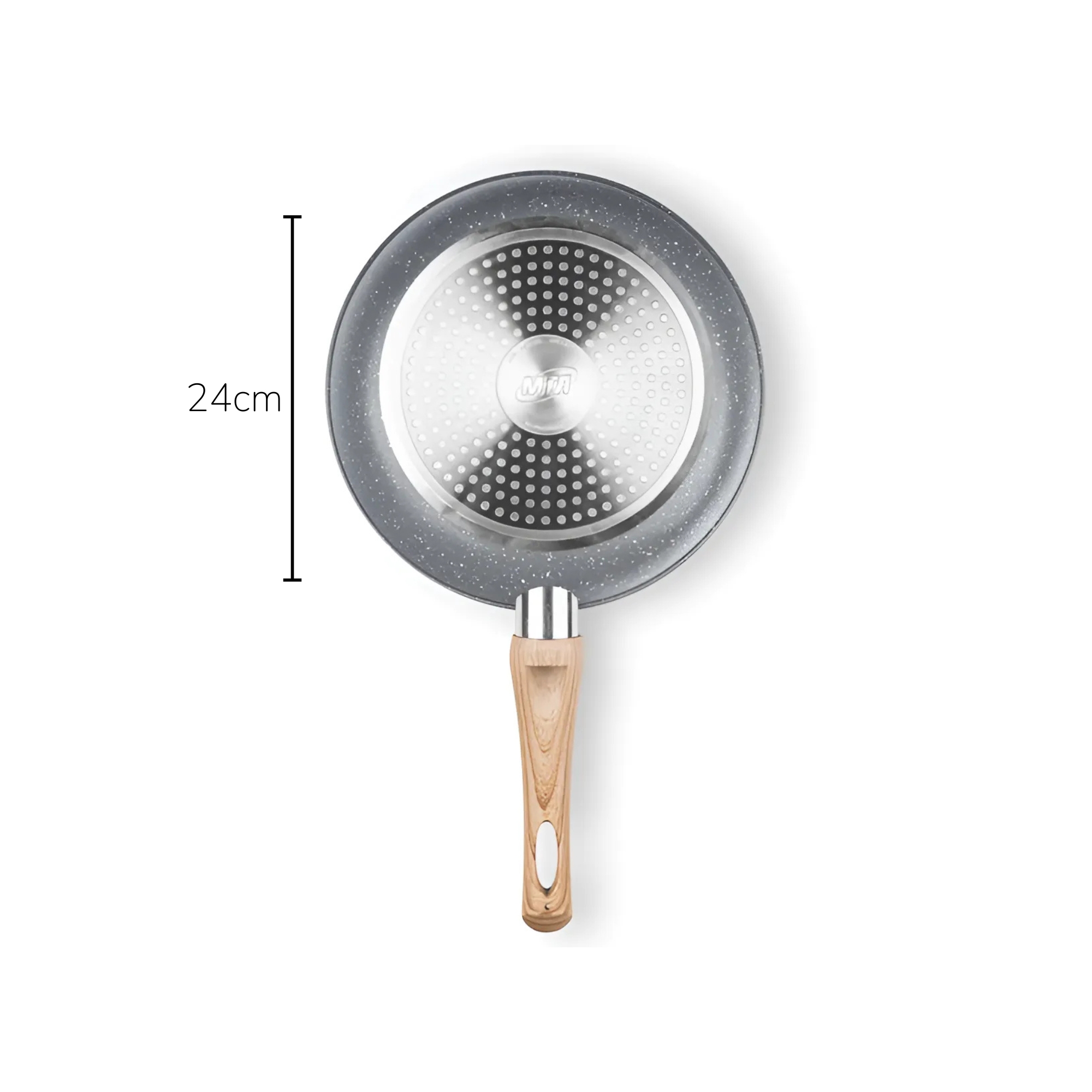 Frigideira Antiaderente Induction Pro Ceramic-Flon Cor Cinza N.24 1,8L 24cm MTA - 8536