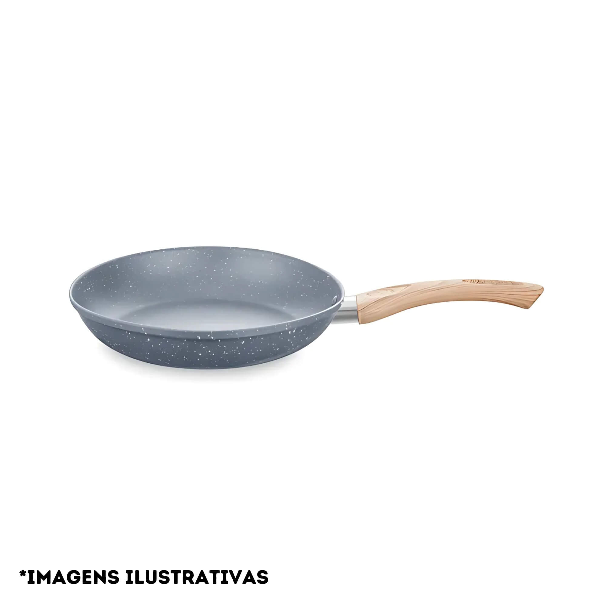 Frigideira Antiaderente Induction Pro Ceramic-Flon Cor Cinza N.26 2,0L 26cm MTA - 8537