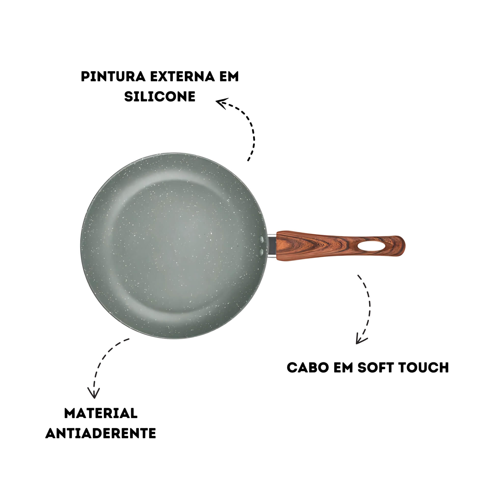 Frigideira Antiaderente Induction Pro Ceramic-Flon Garden N.22 1,4L 22cm MTA - 8539