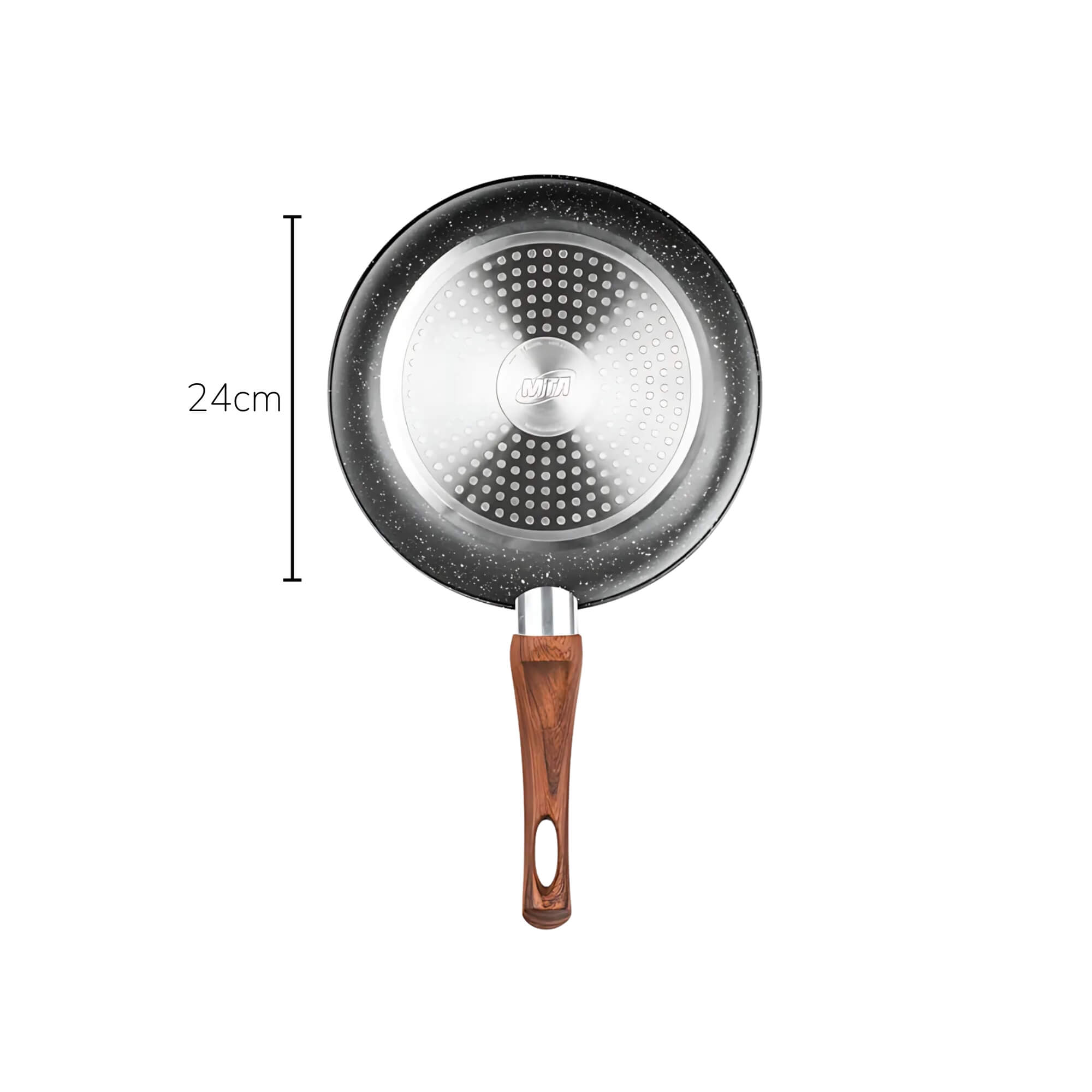 Frigideira Antiaderente Induction Pro Ceramic-Flon Cor Preta N.24 1,8L 24cm MTA - 8506