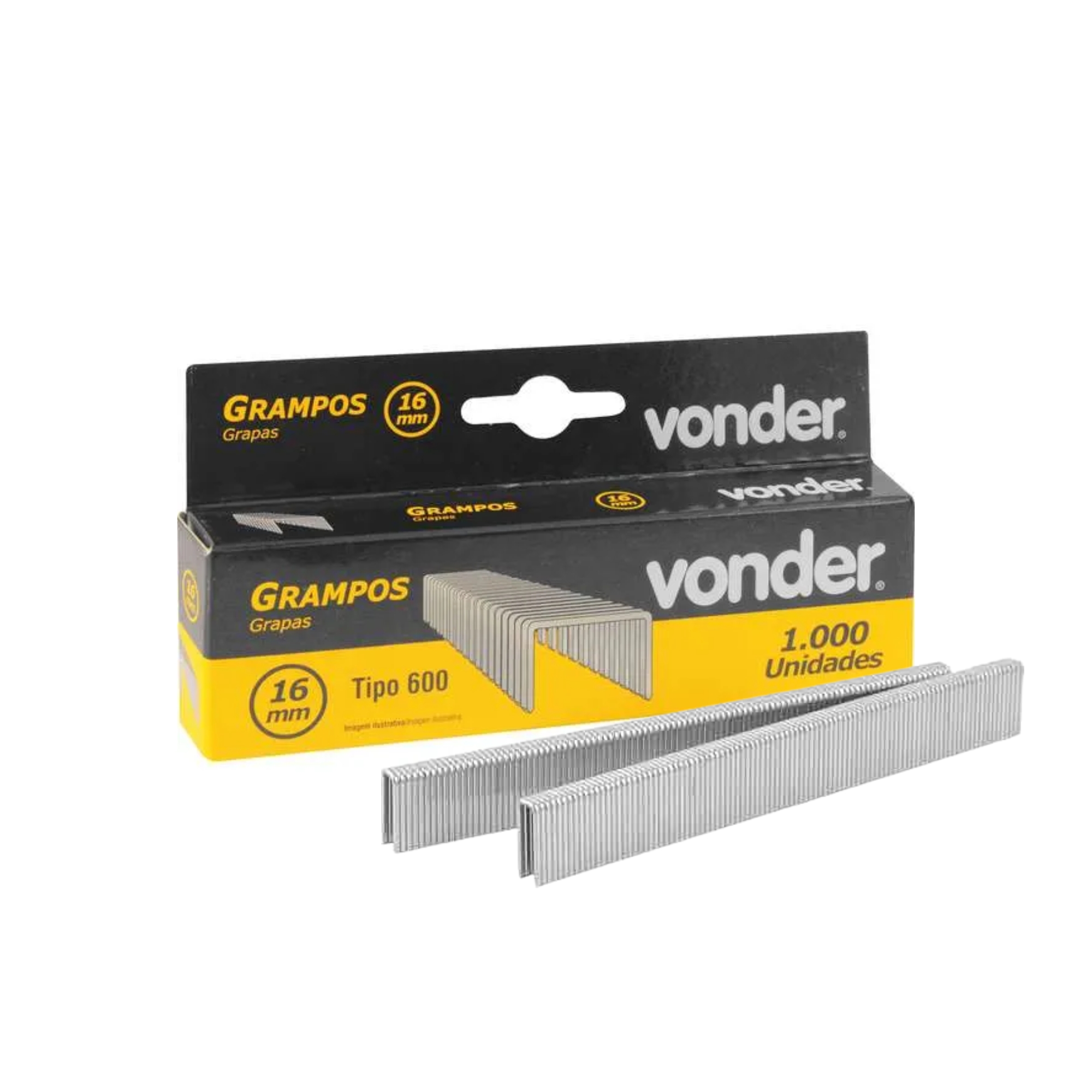 COMP Kit Grampeador / Pinador Elétrico GPE916 220v + 5 Caixas c/ 1000 Grampos 16mm Vonder