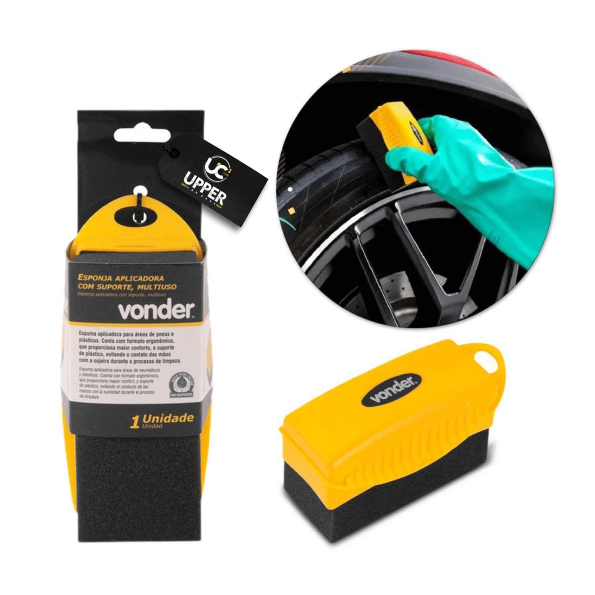 COMP Kit de Limpeza Automotivo Feramentas Multiuso Toalha Luva Esponja Esguichos Vonder