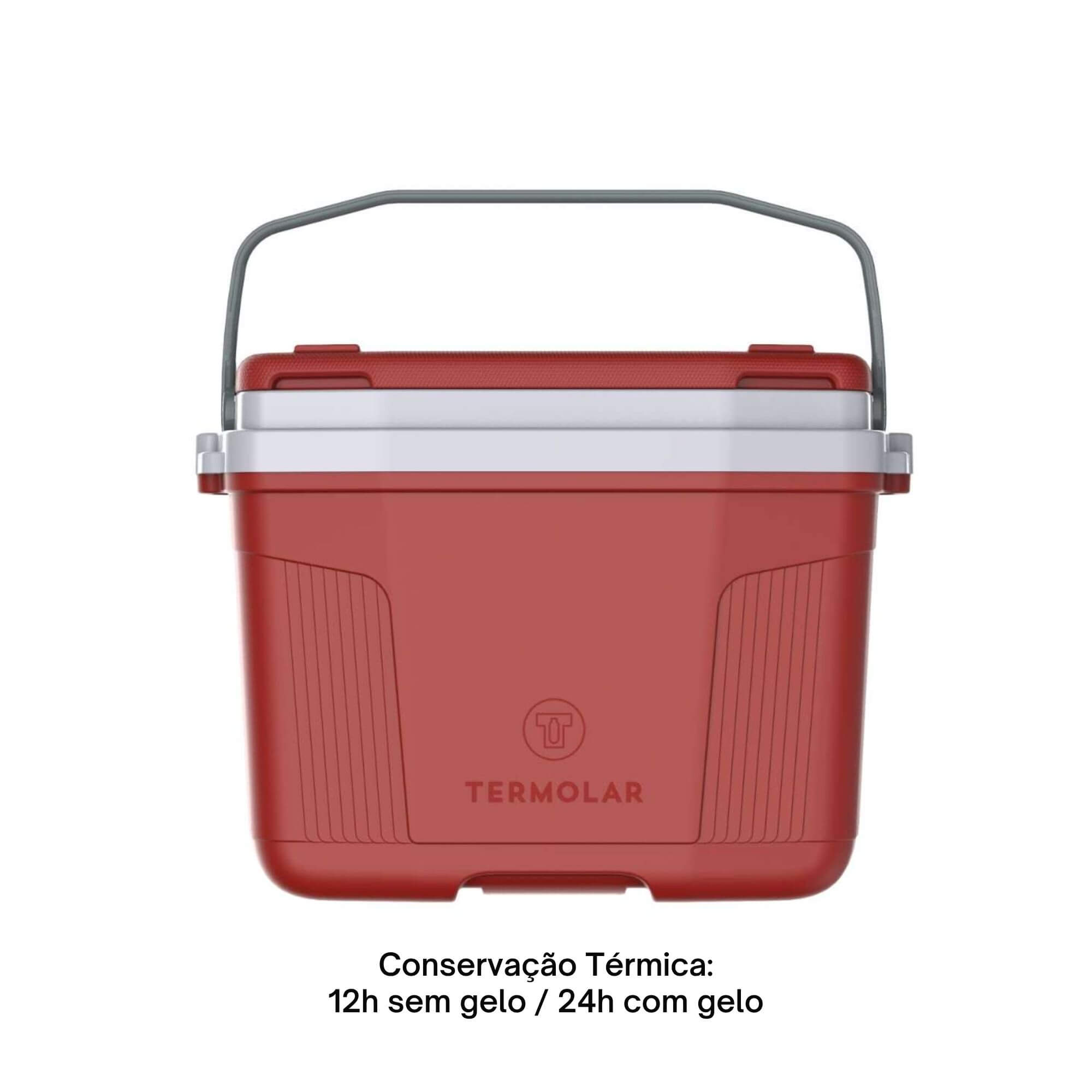 COMP Kit 2 Copos Térmicos Moove Cinza 590ml + 1 Caixa Térmica SUV 20L Vermelha Termolar