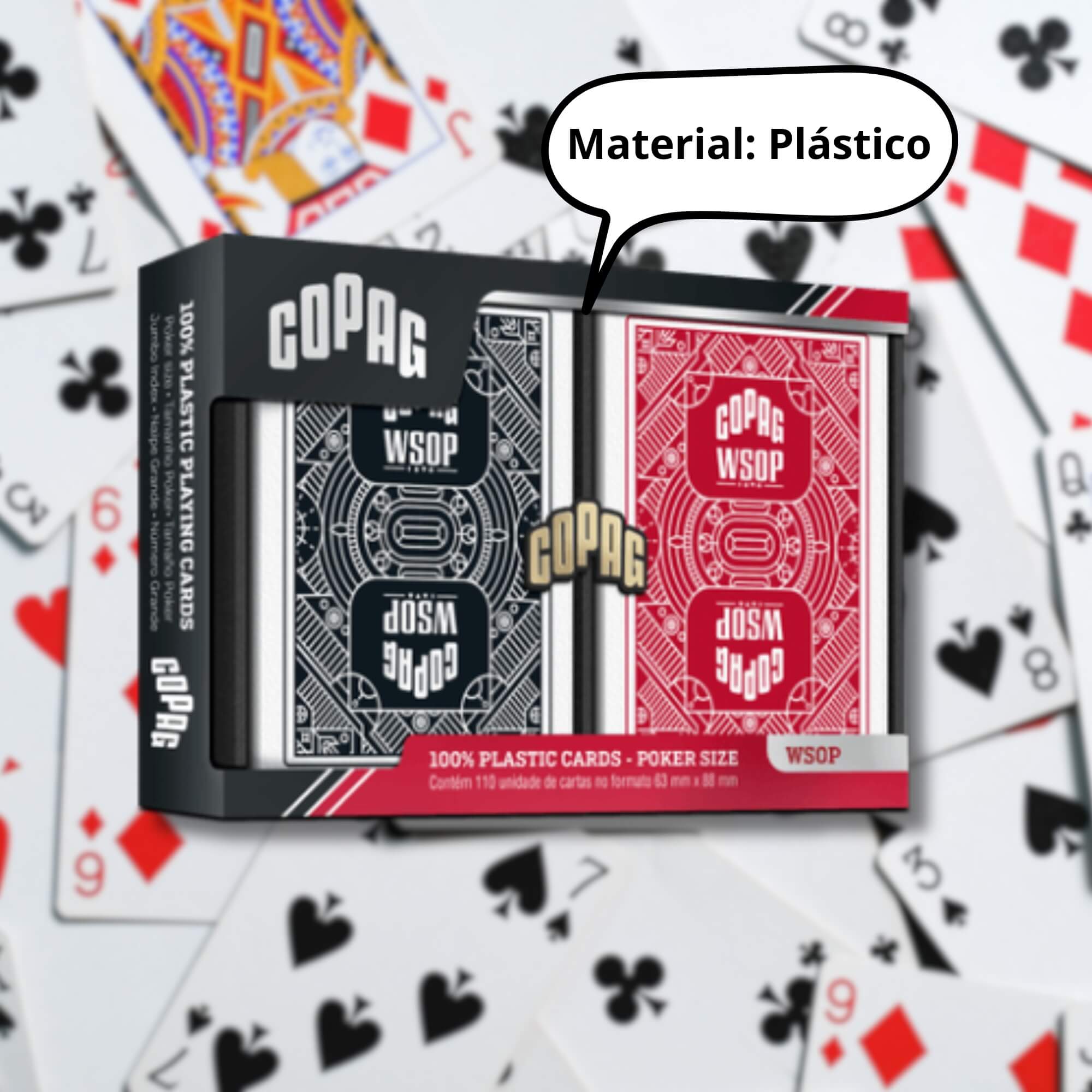 Jogo de Cartas Baralho WSOP Duplo 110 Cartas Copag - 34597