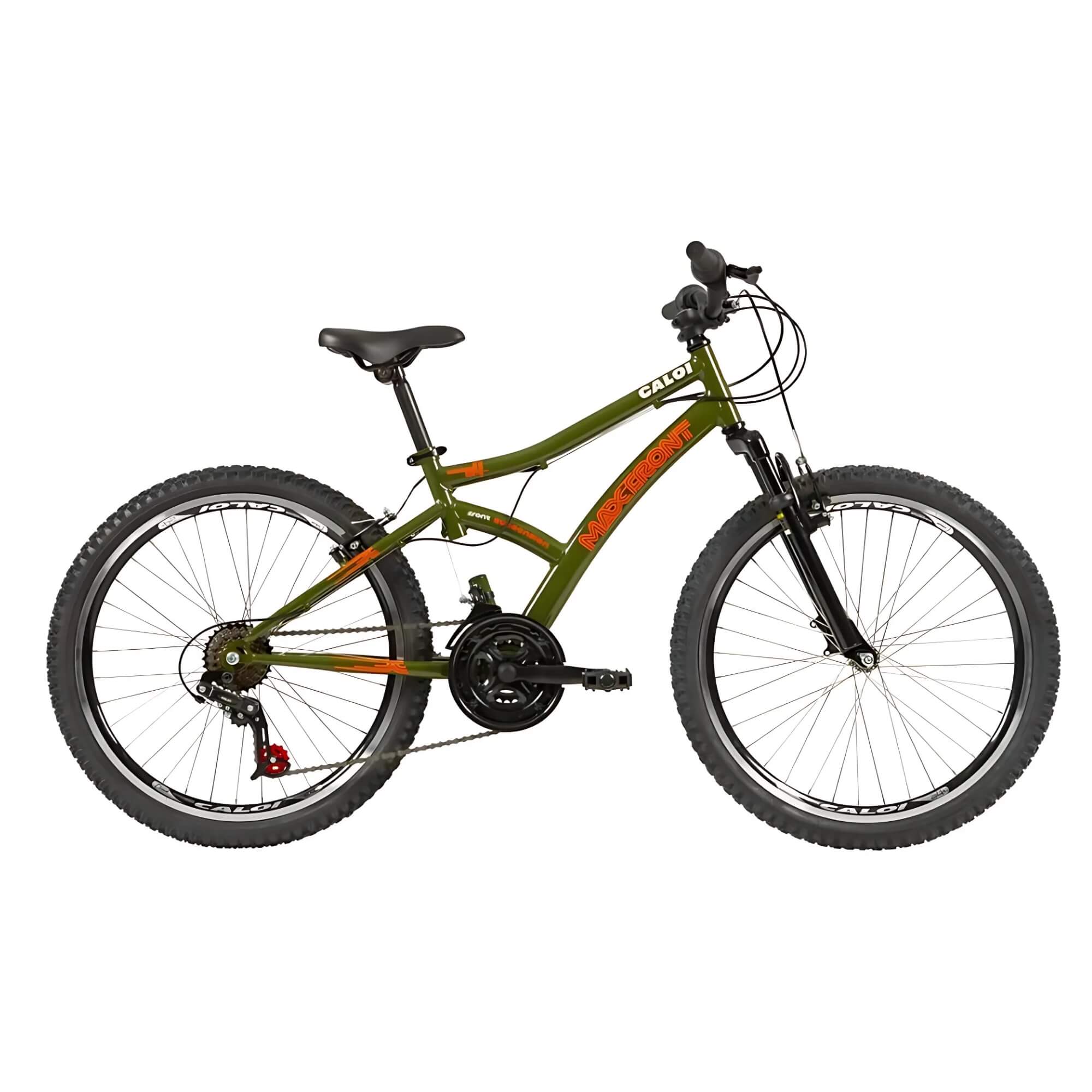 Bicicleta Infantil Max Front Aro 24" em Alumínio na cor Verde A21 T15R24V21 Caloi - 004298.19008