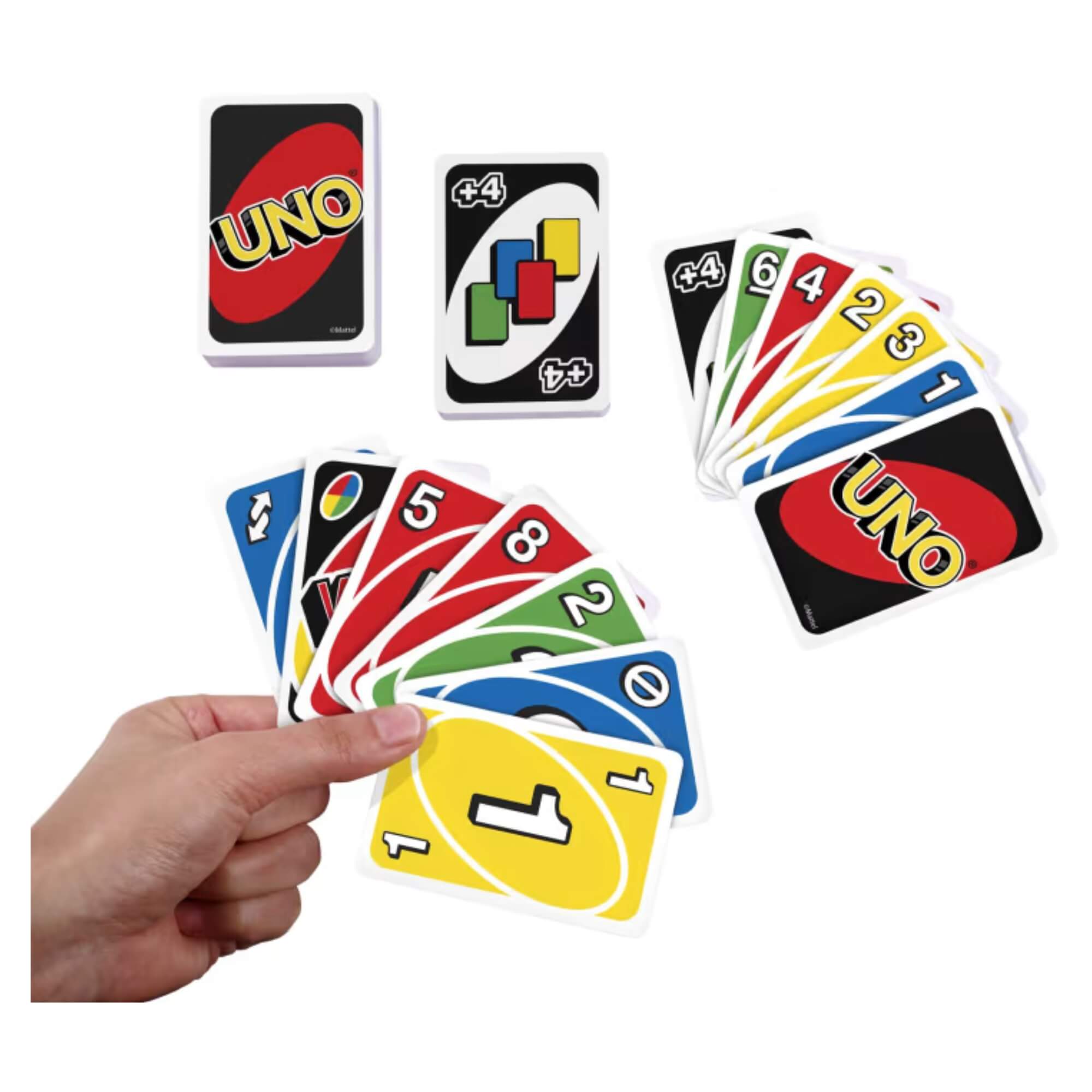 COMP Kit Jogo de Cartas Infantil Uno Clássico Original Mattel + Super Trunfo Predadores Grow