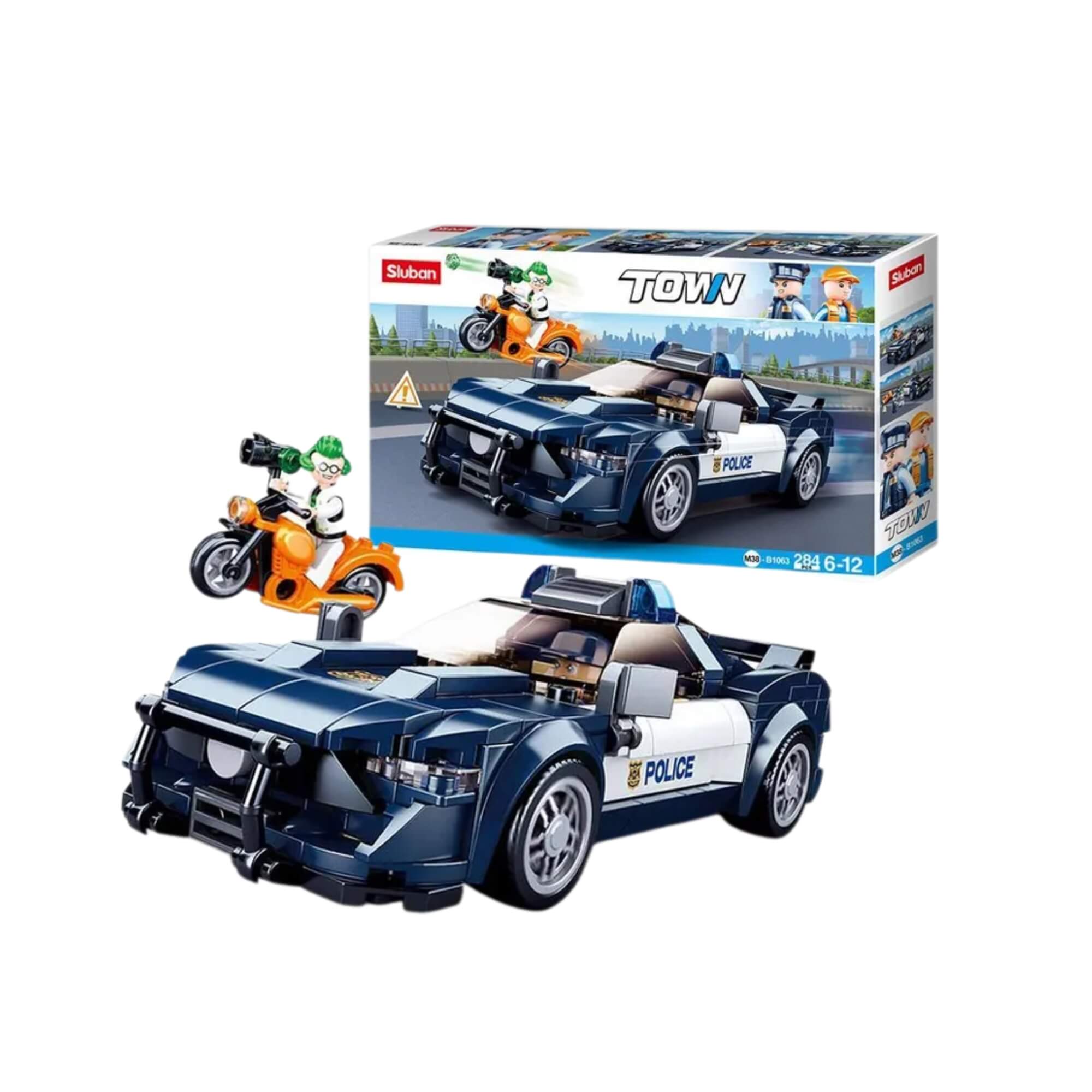 Cubic Carro de Polícia Brinquedo Infantil de Montar 284 Peças Multikids - BR1460