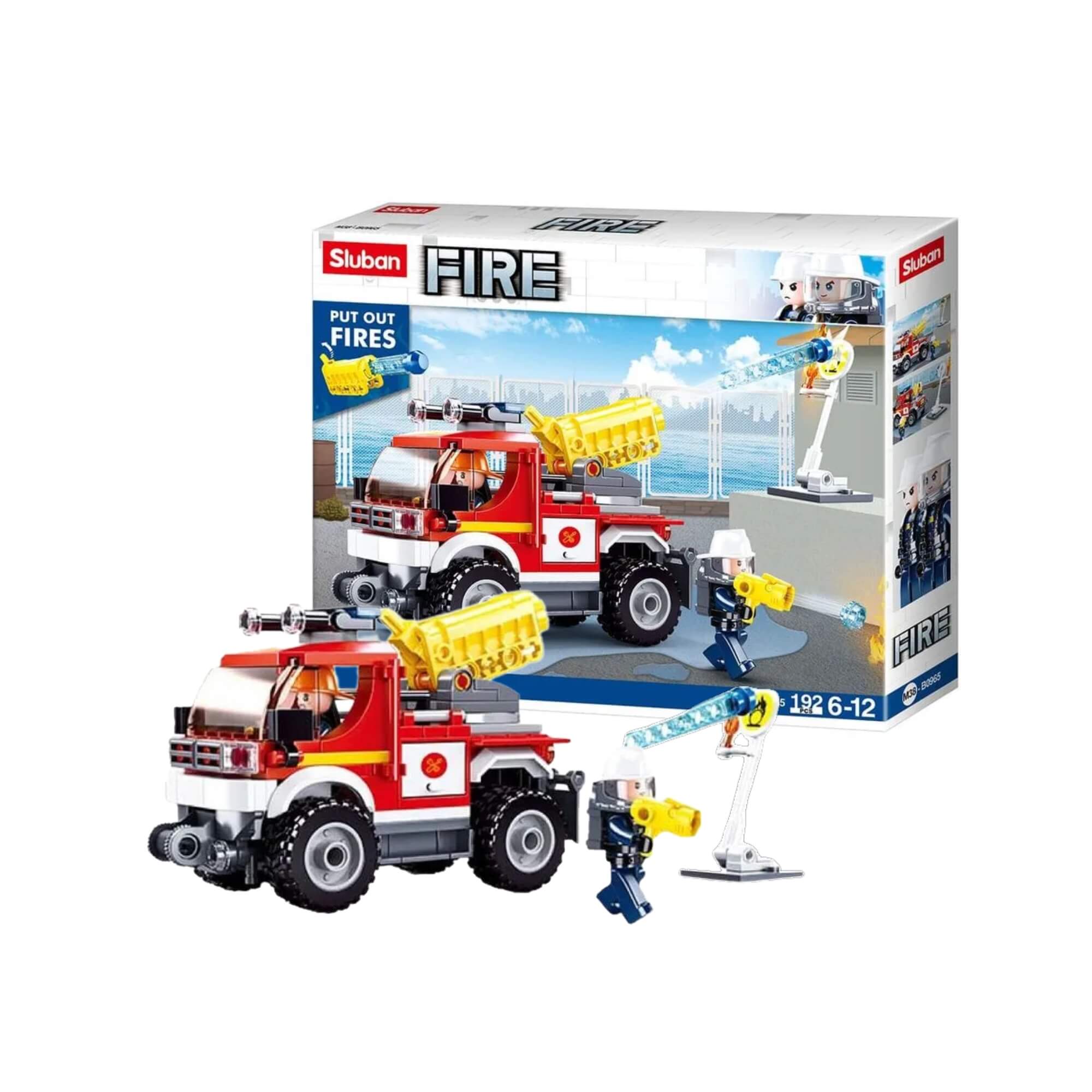 Cubic Brinquedo Infantil de Montar Caminhão de Bombeiro 192 Peças Multikids - BR2306