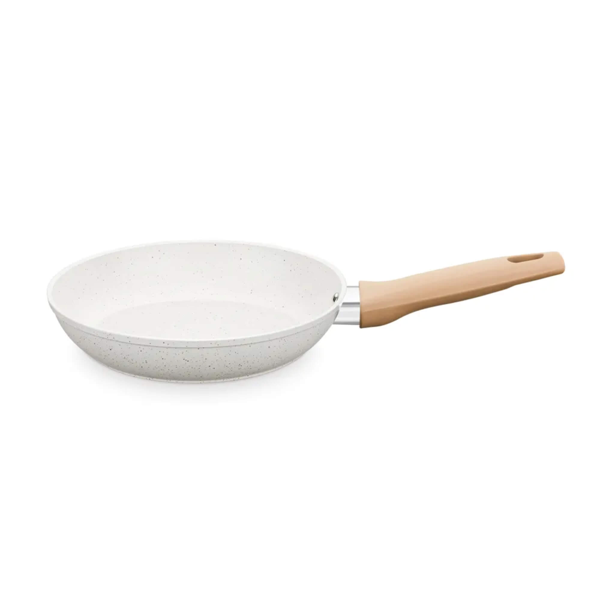 Frigideira Linha Carmela Vanilla Ceramic Flon em Alumínio 1,7L 24cm cor Creme MTA - 8479