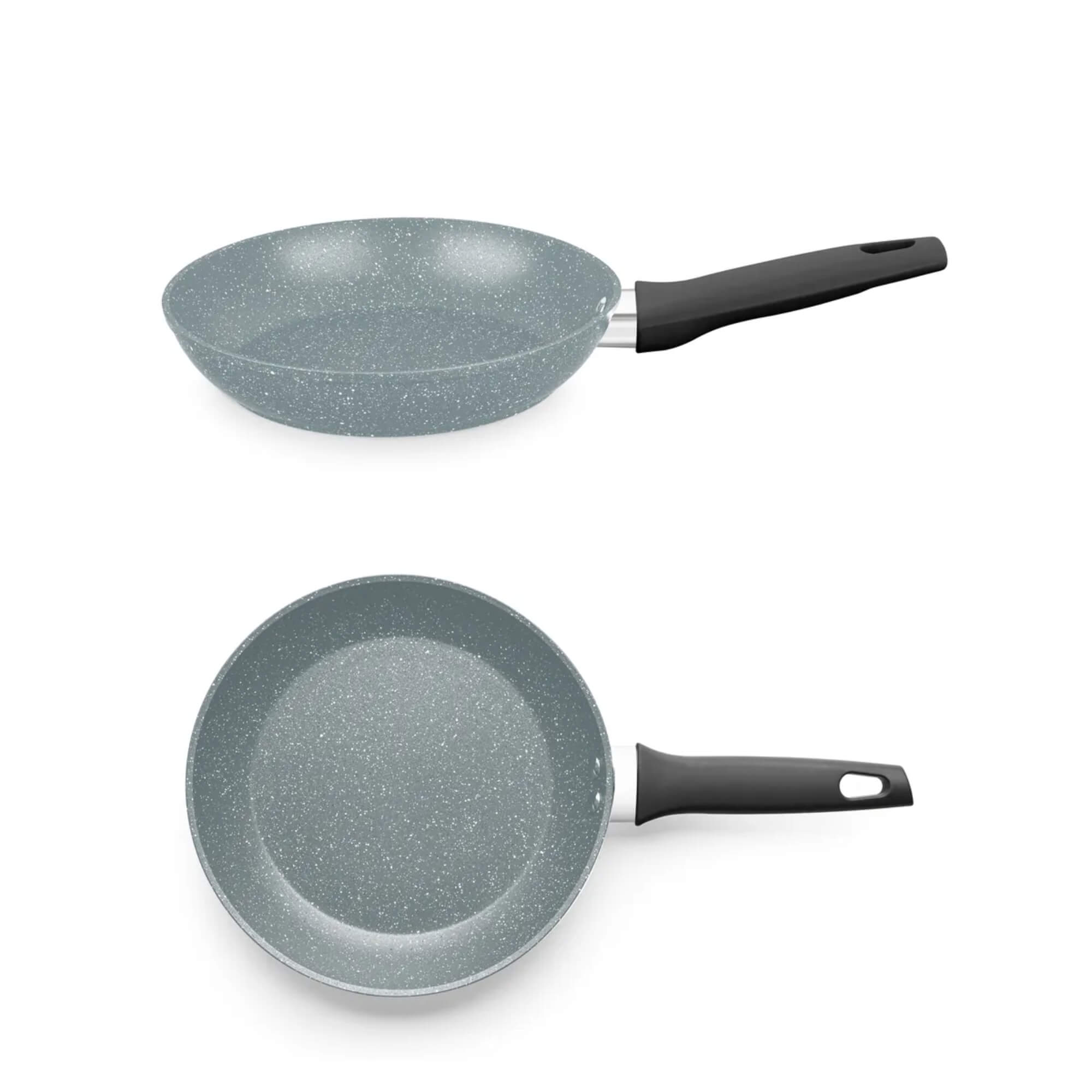 Jogo de Panelas 5 Peças Linha Carmela Ceramic-Flon cor Cinza MTA - 8427
