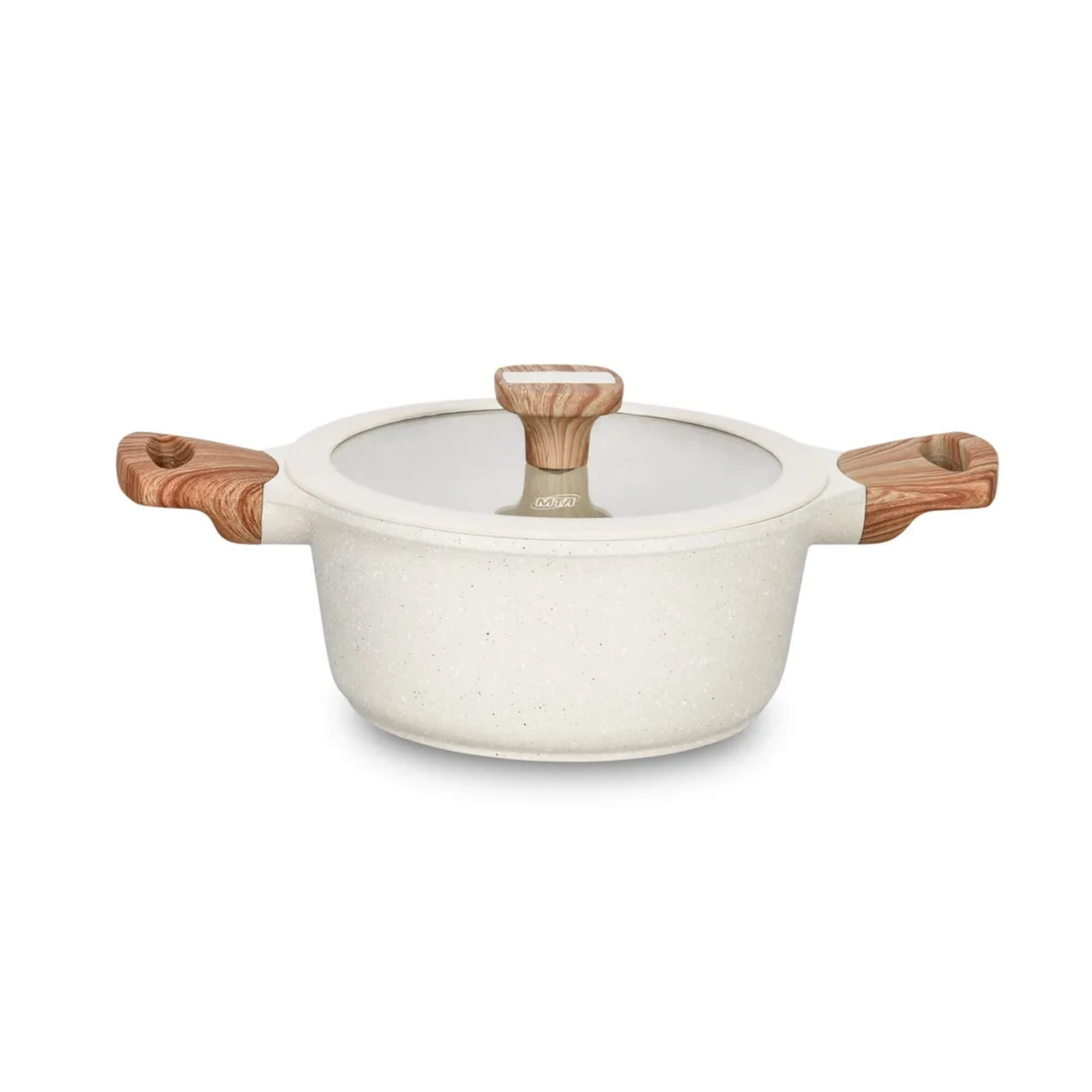 Jogo de Panelas 3 Peças Linha Titanium Natural cor Bege MTA - 8448