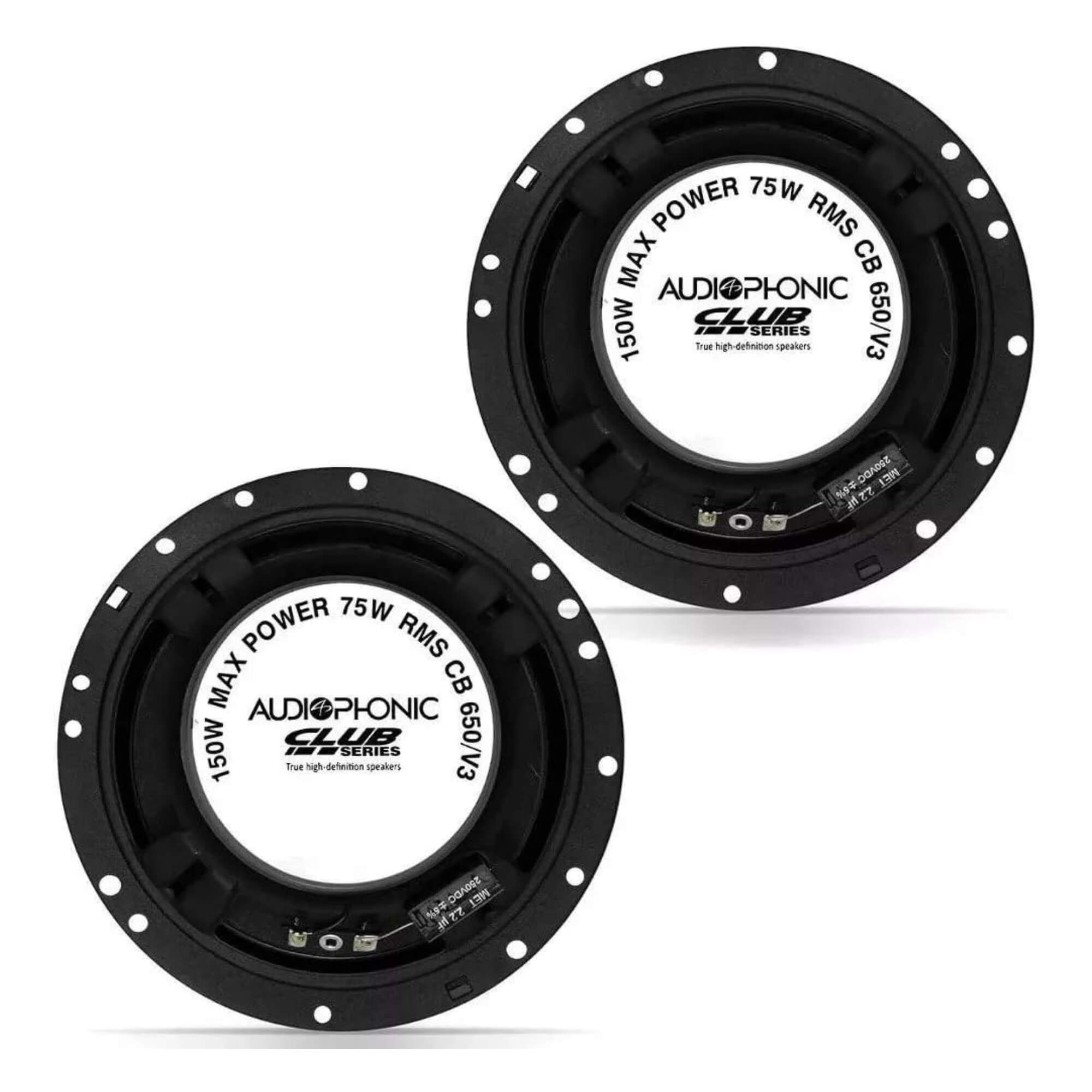 COMP Kit Som HB20 4 Alto Falante 6,5" Audiophonic KC 6.3 + CB 650 Alta Qualidade + Aro Adaptador
