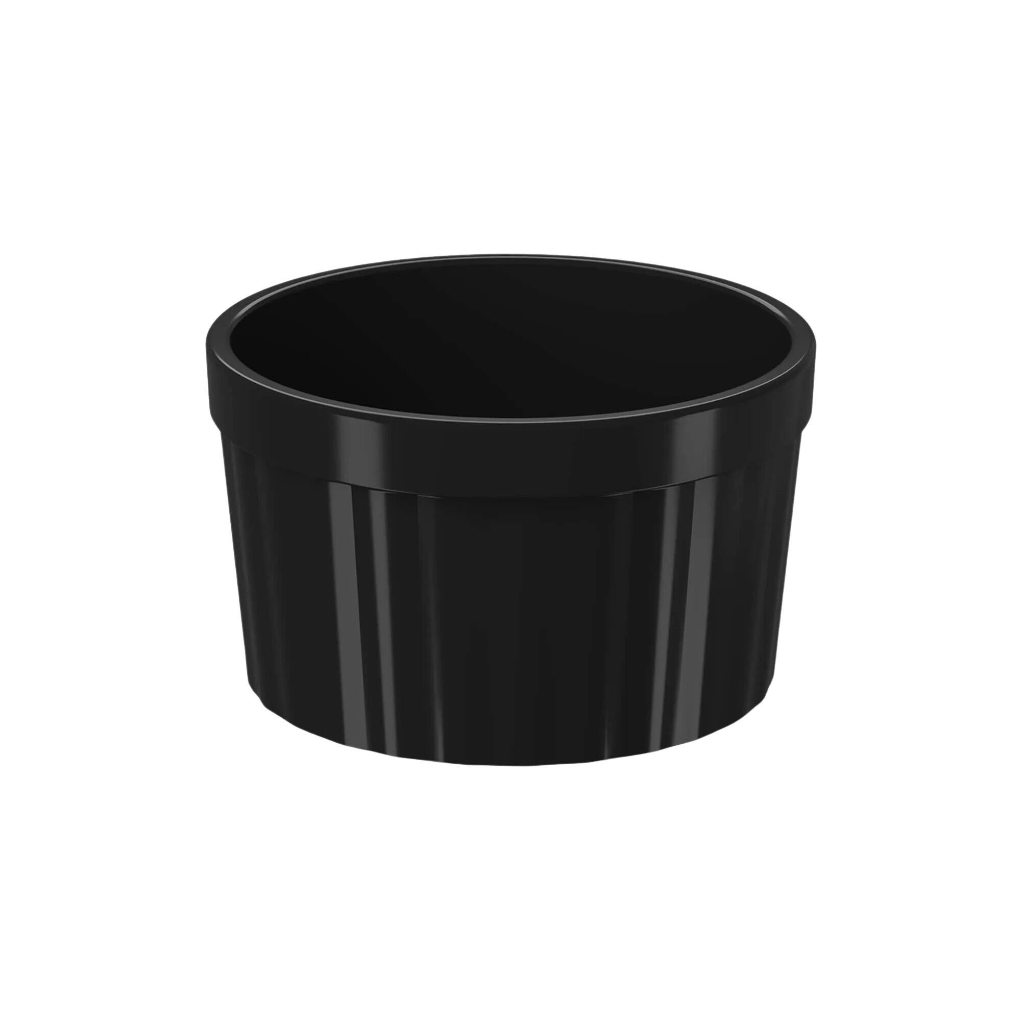 COMP Kit 4x Tigela Ramekin Coza Uno 150ml Cada Potinho Molho Preto - 10162/0008