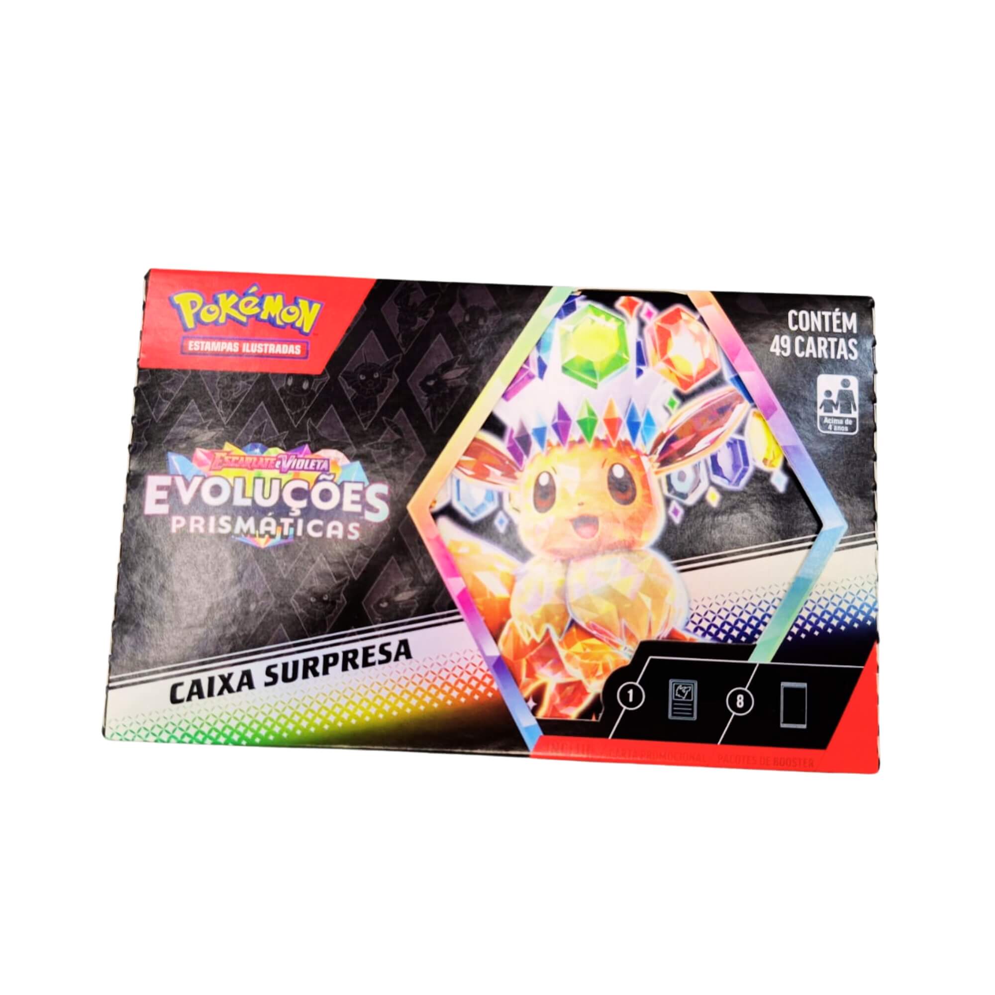 Caixa Surpresa Evoluções Prismáticas Pokemon EV8.5 TCG Copag - 35269