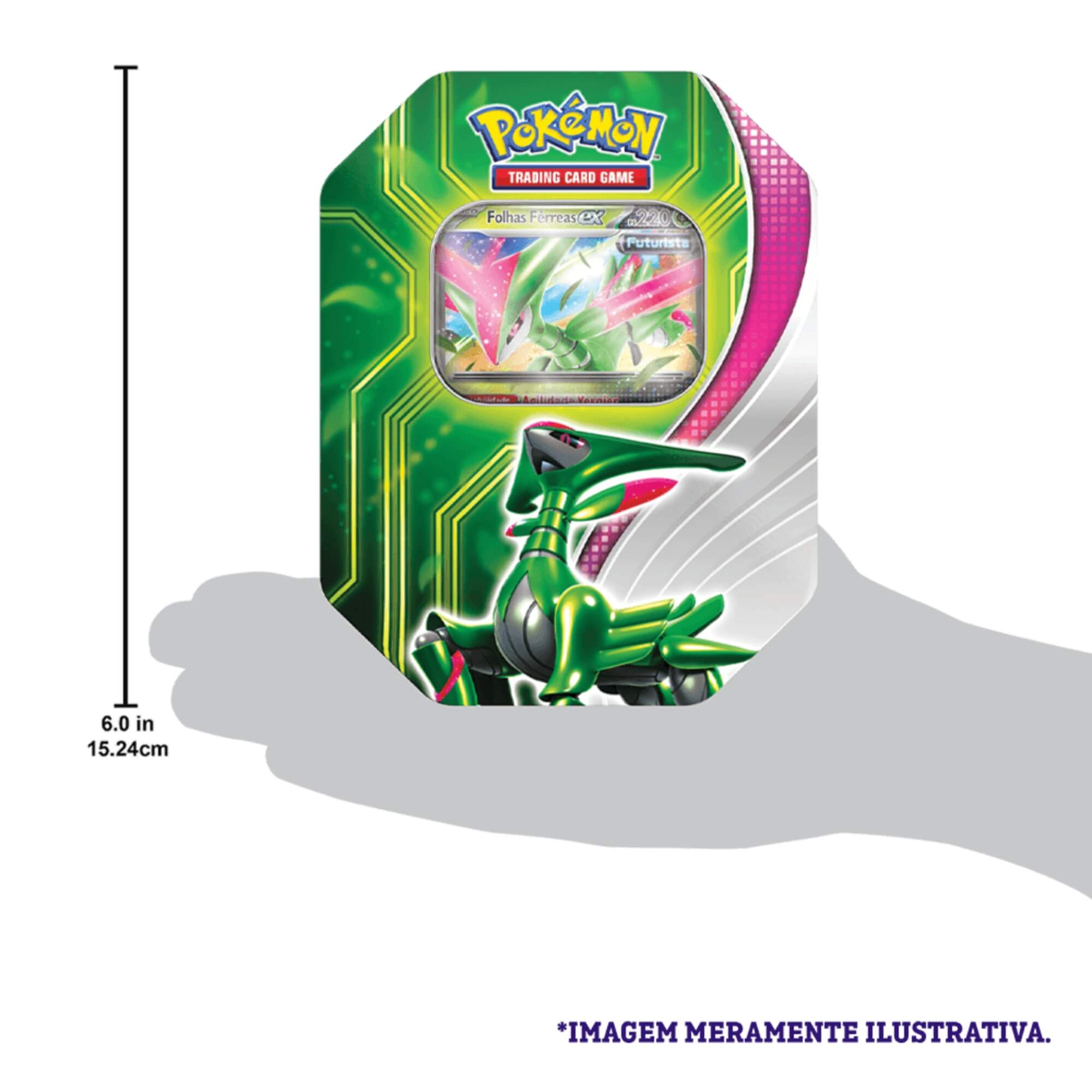 Pokemon Lata Batalha Paradoxal Folhas Férreas Ex Copag - 912396
